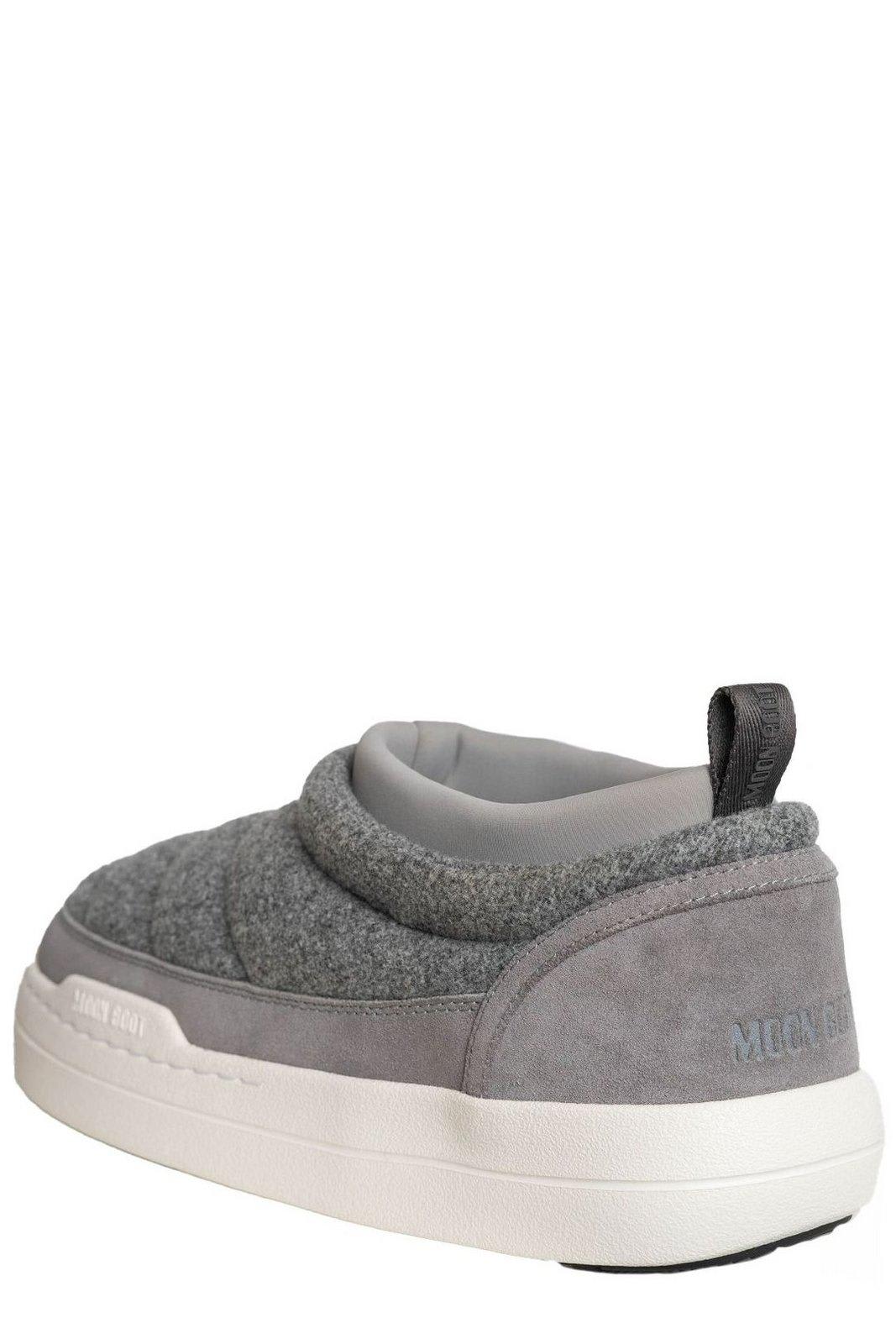 Shop Moon Boot Park Soft Felt Sneakers In Grey