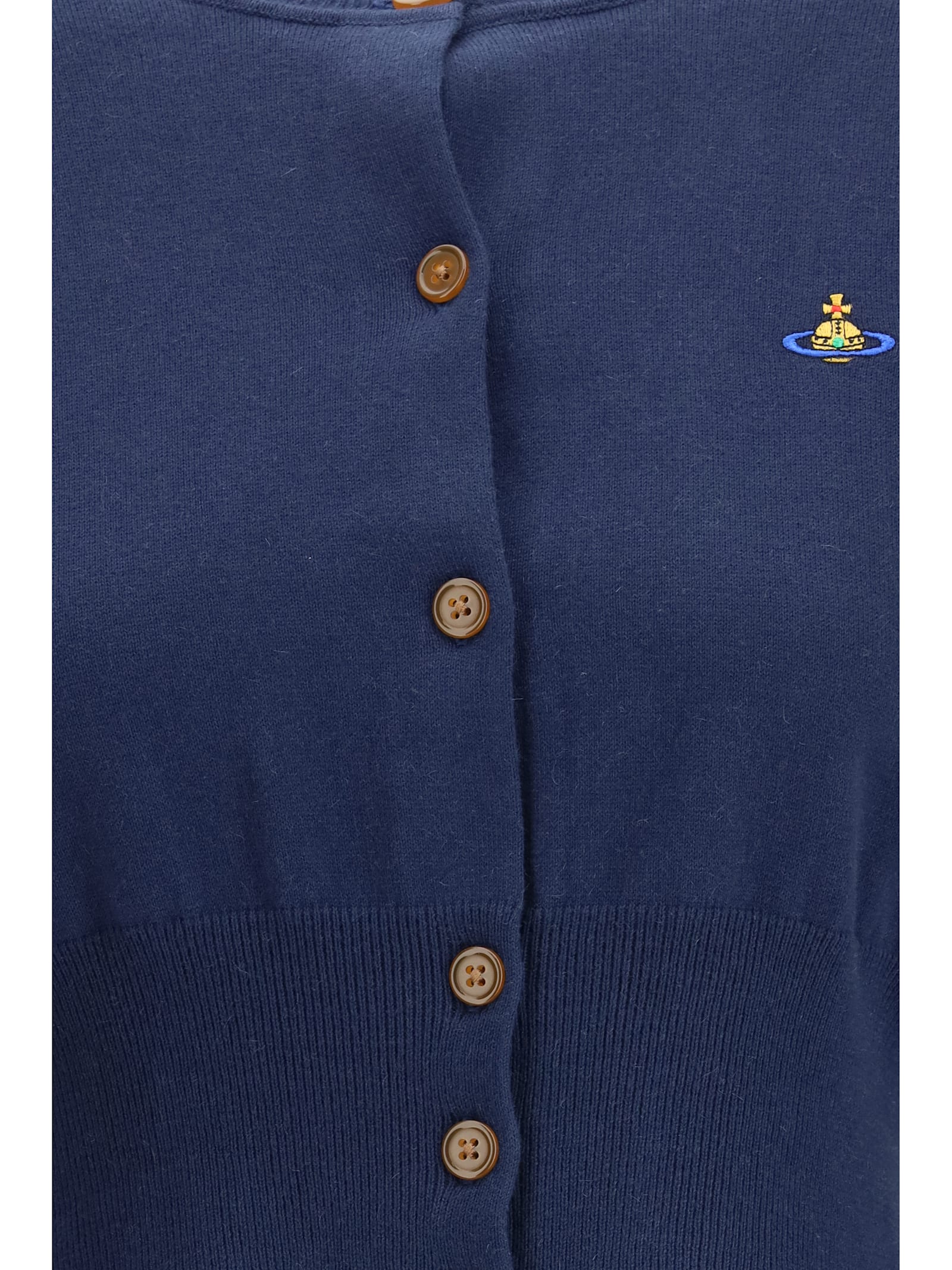 Vivienne Westwood Bea Crop Cardigan In Blue