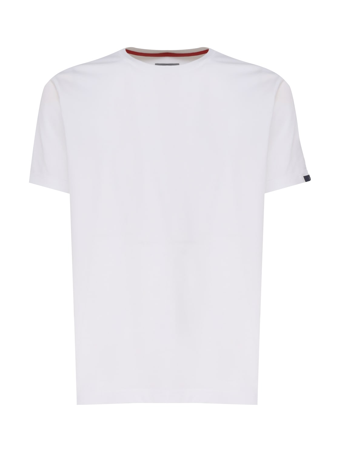 Cotton T-shirt With Contrasting Color Collar