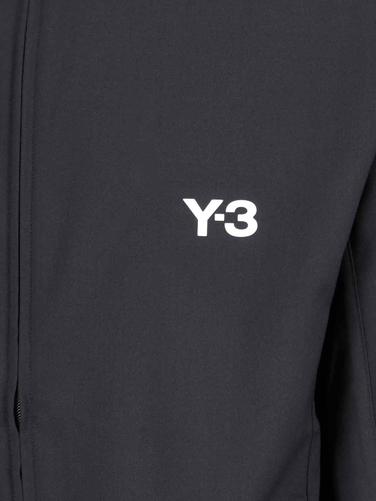 Shop Y-3 Logo Zip Sweatshirt In Black