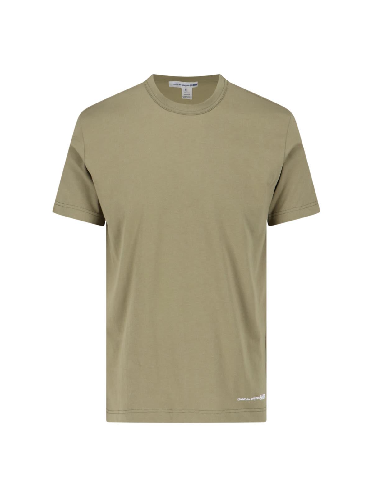 Shop Comme Des Garçons Shirt Basic T-shirt In 3 Khaki