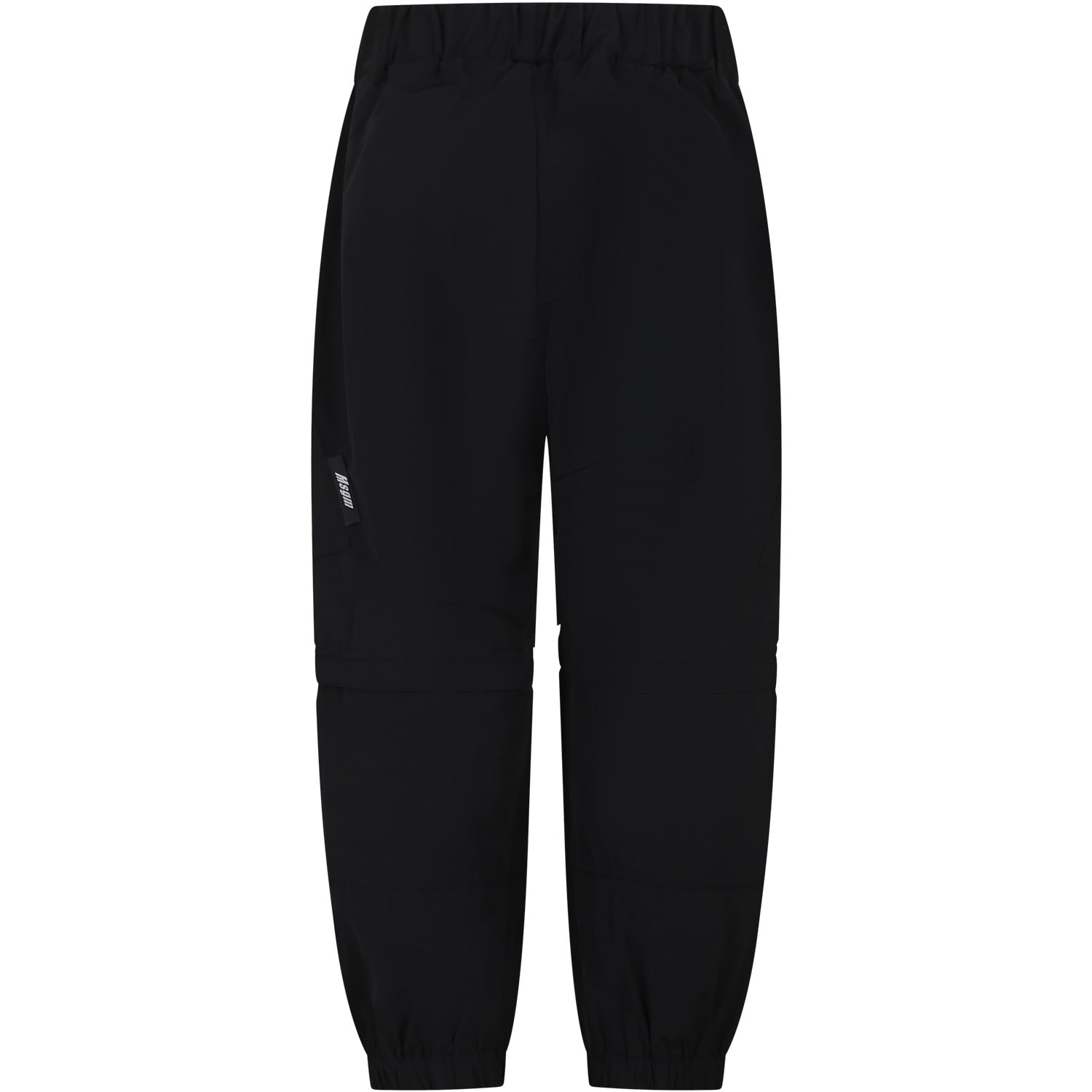 Shop Msgm Black Casual Trousers For Boy