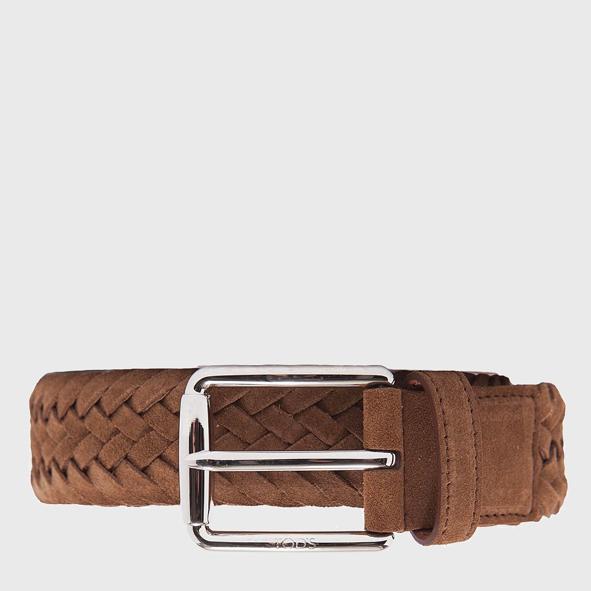 Tod's Adjustable Length Braided Belts In Camel