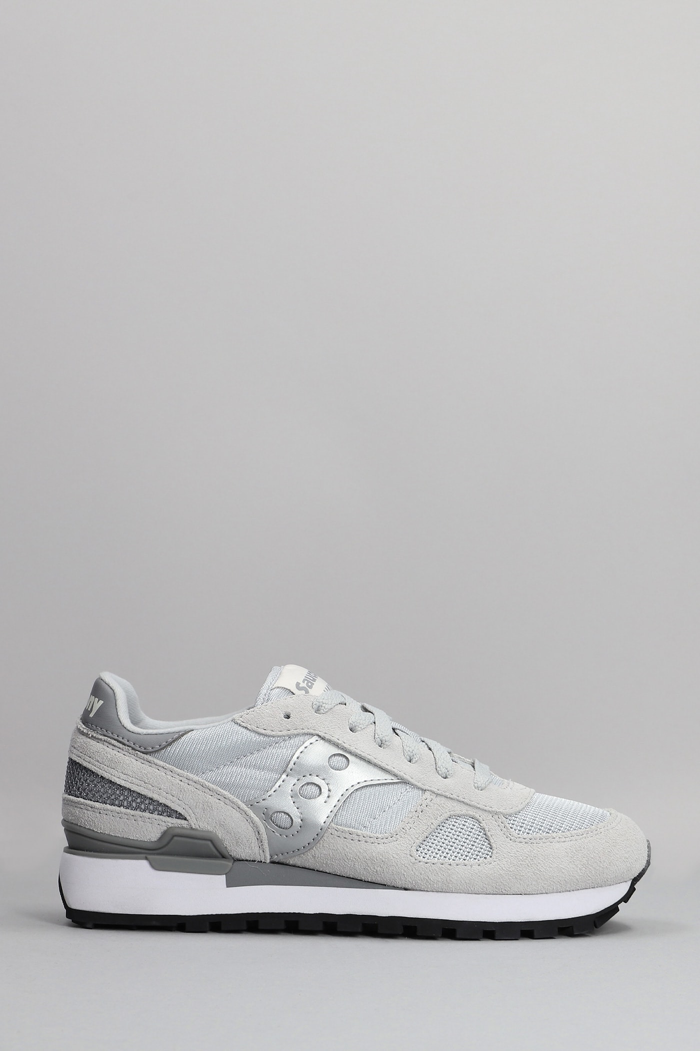 Saucony Shadow Original Sneakers In Grey Suede And Fabric