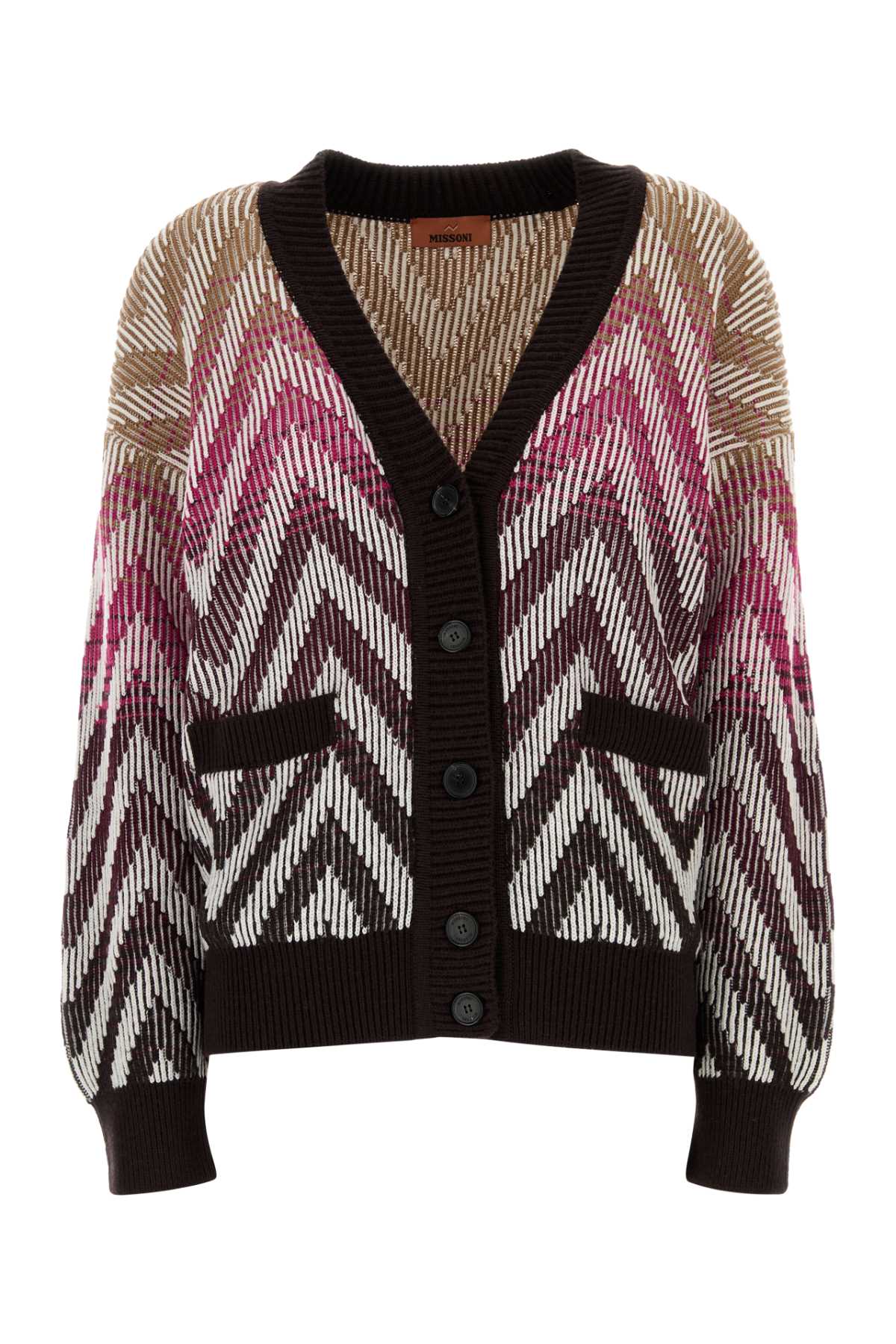 Shop Missoni Embroidered Wool Blend Oversize Cardigan In Multicolore