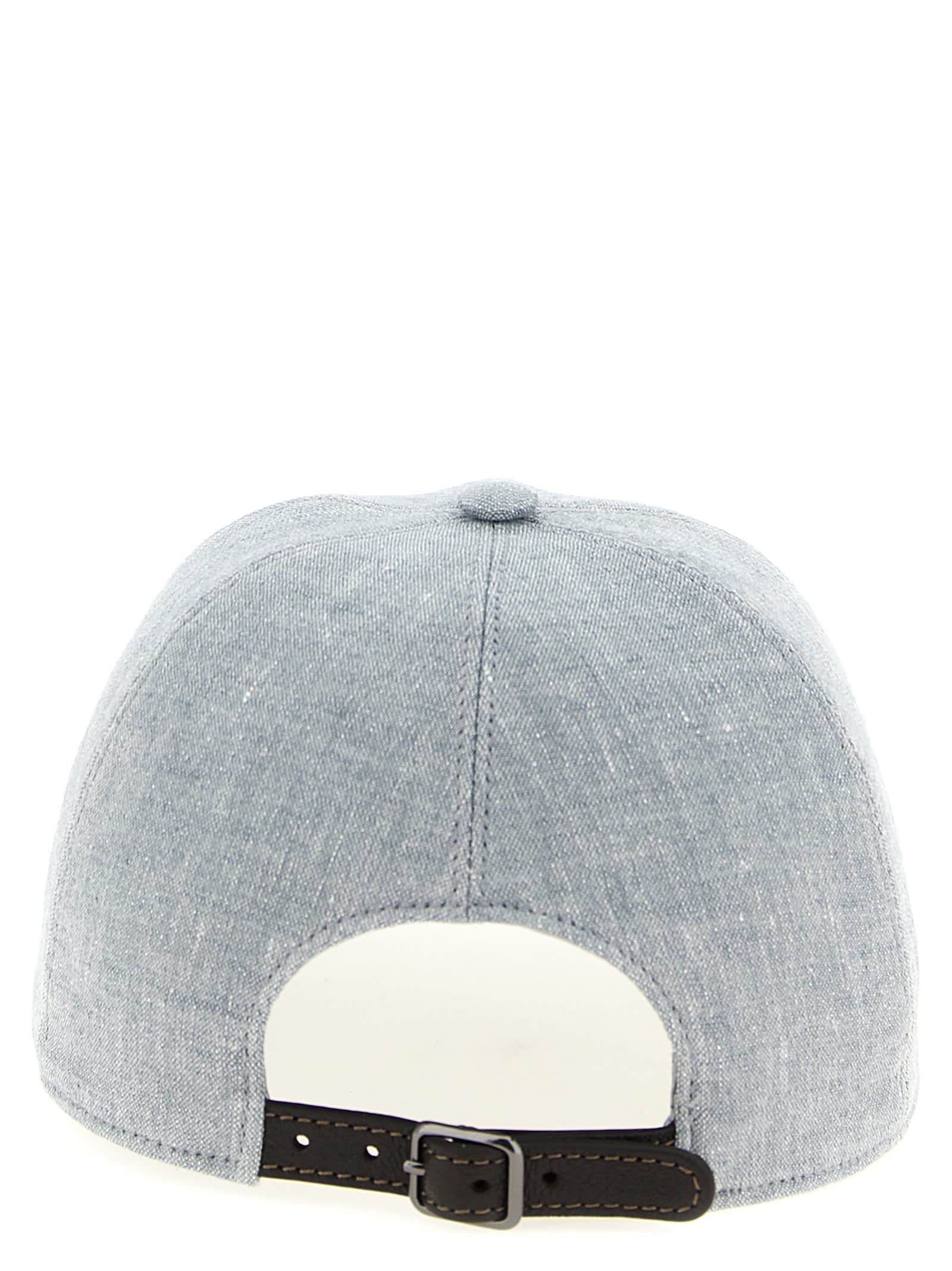 Brunello Cucinelli Baseball Cap In Gray