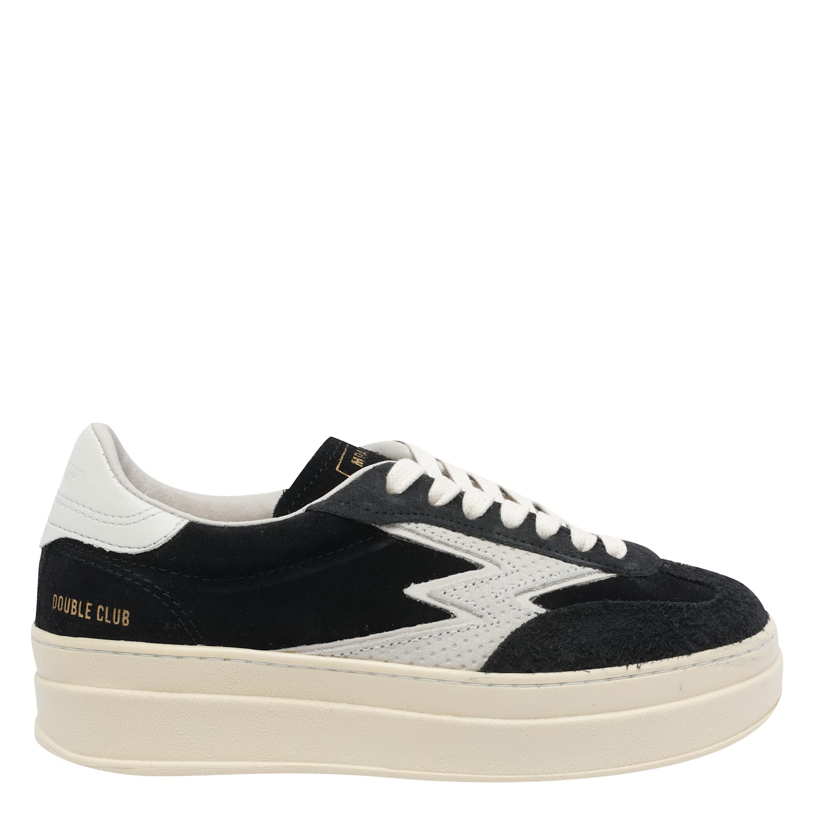 Moa Master Of Arts Double Club Suede Sneakers In Black
