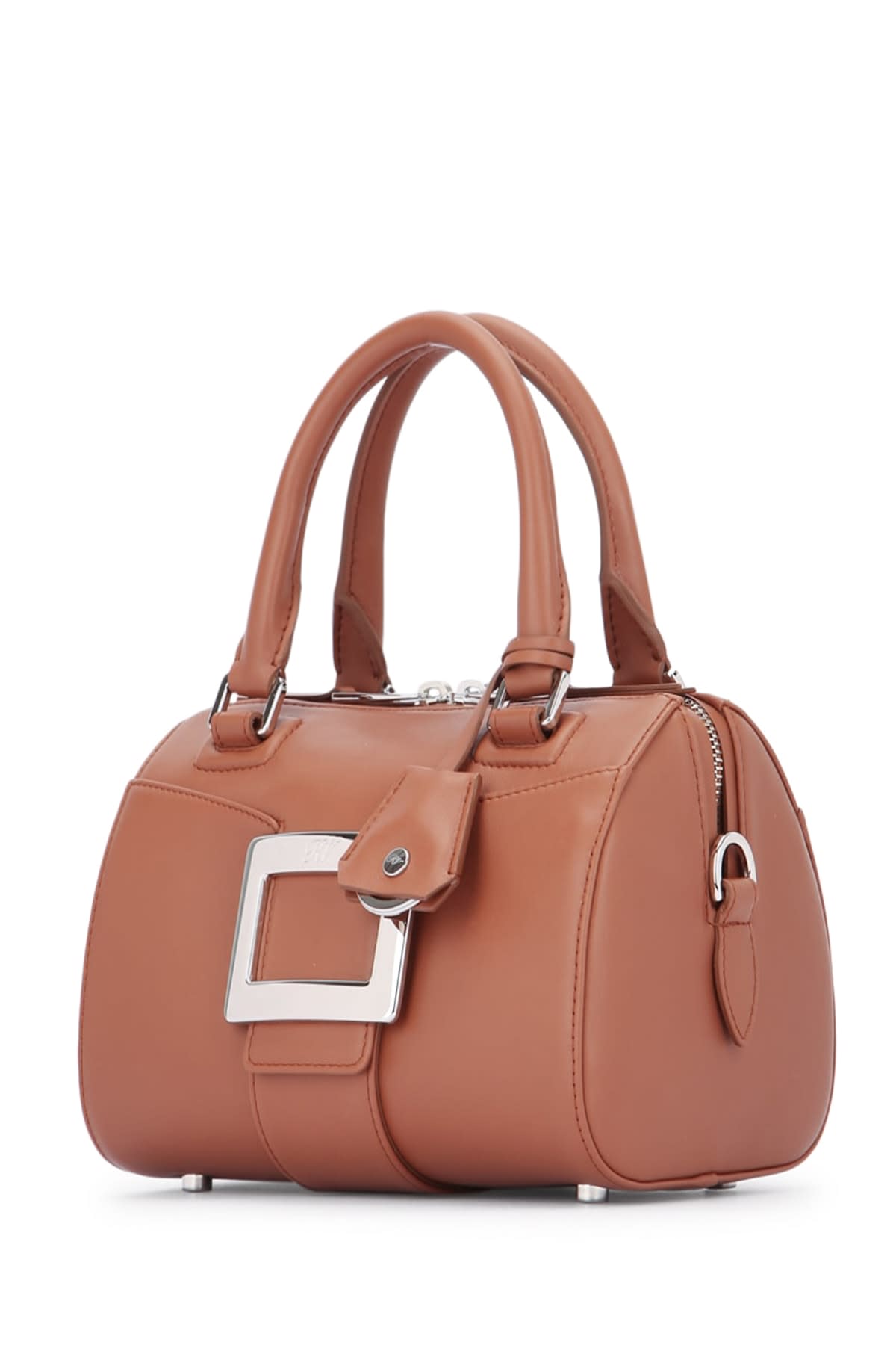 Roger Vivier Belle Vivier Bowling Bag In Cognac Coloured In Brown