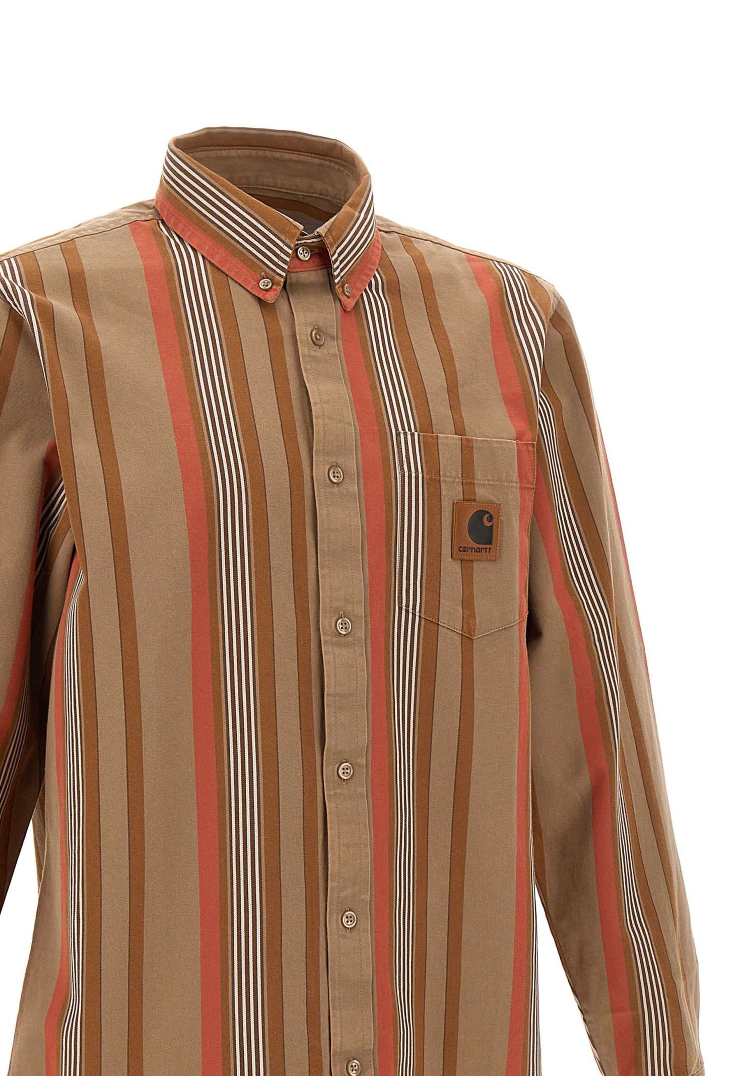 Carhartt dorado Stripe Cotton Shirt | Smart Closet