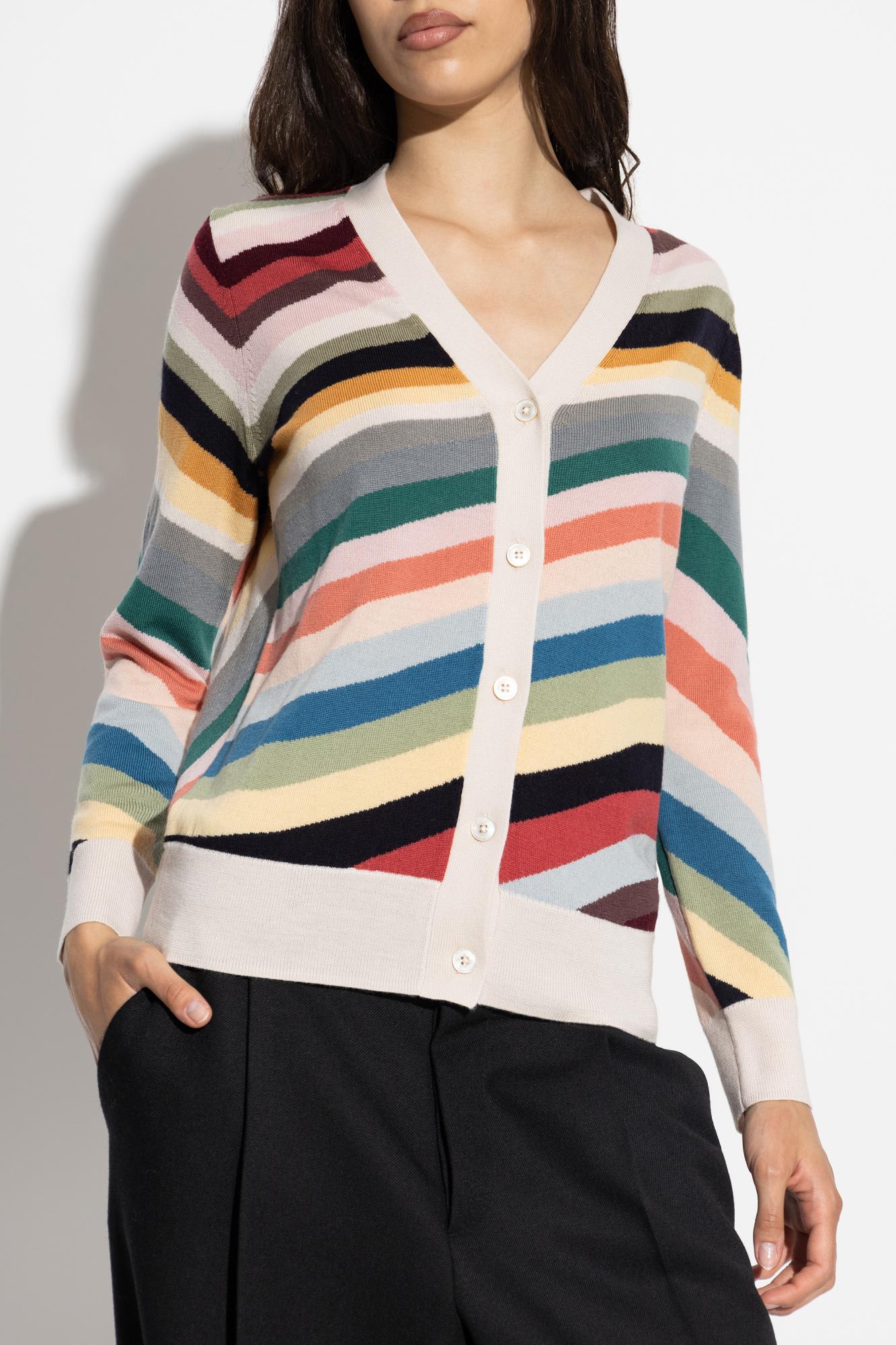 Ps By Paul Smith Ps Paul Smith Cardigan With Striped Pattern In Multi