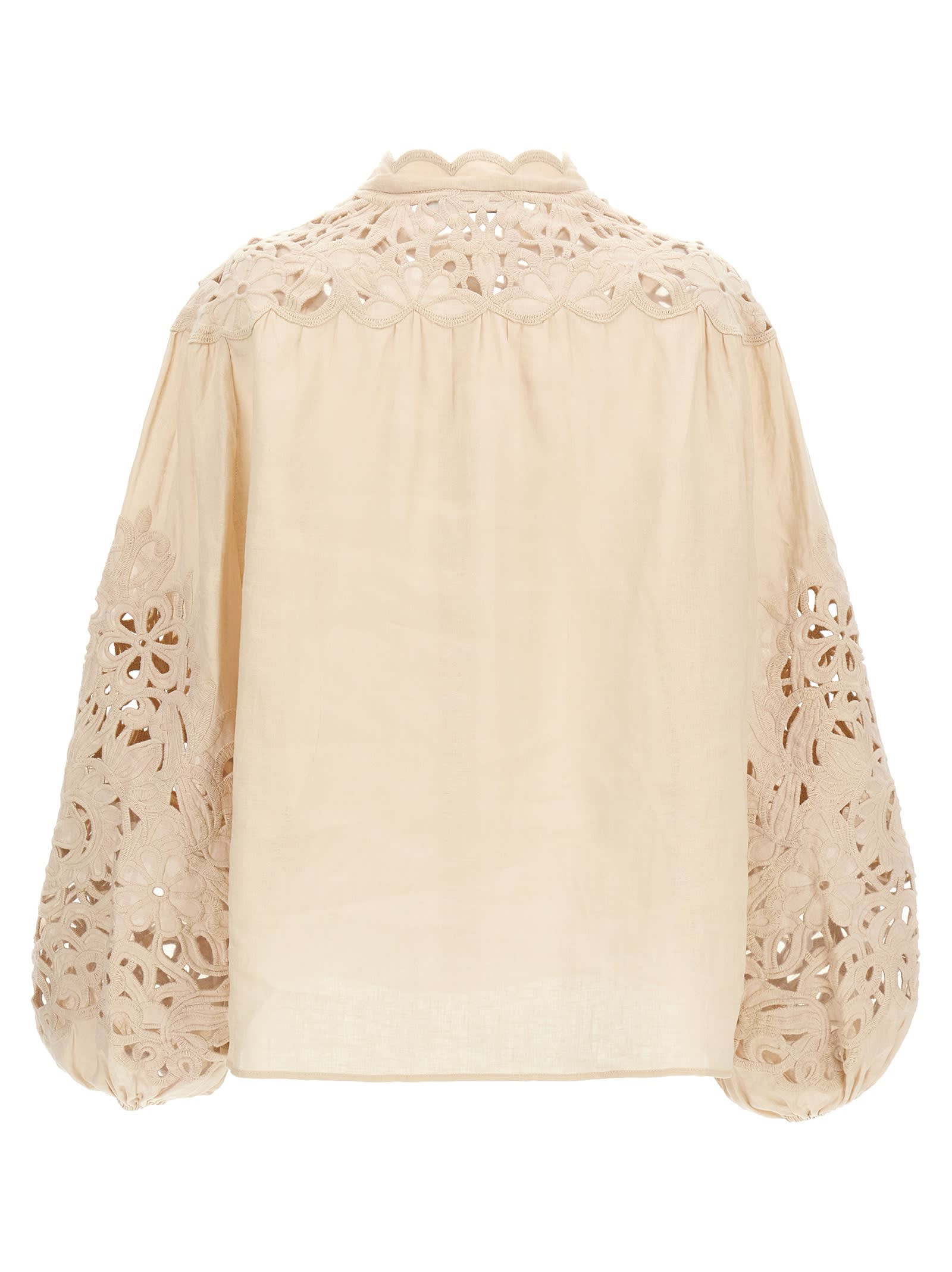 Shop Zimmermann Wylie Shirt In Beige