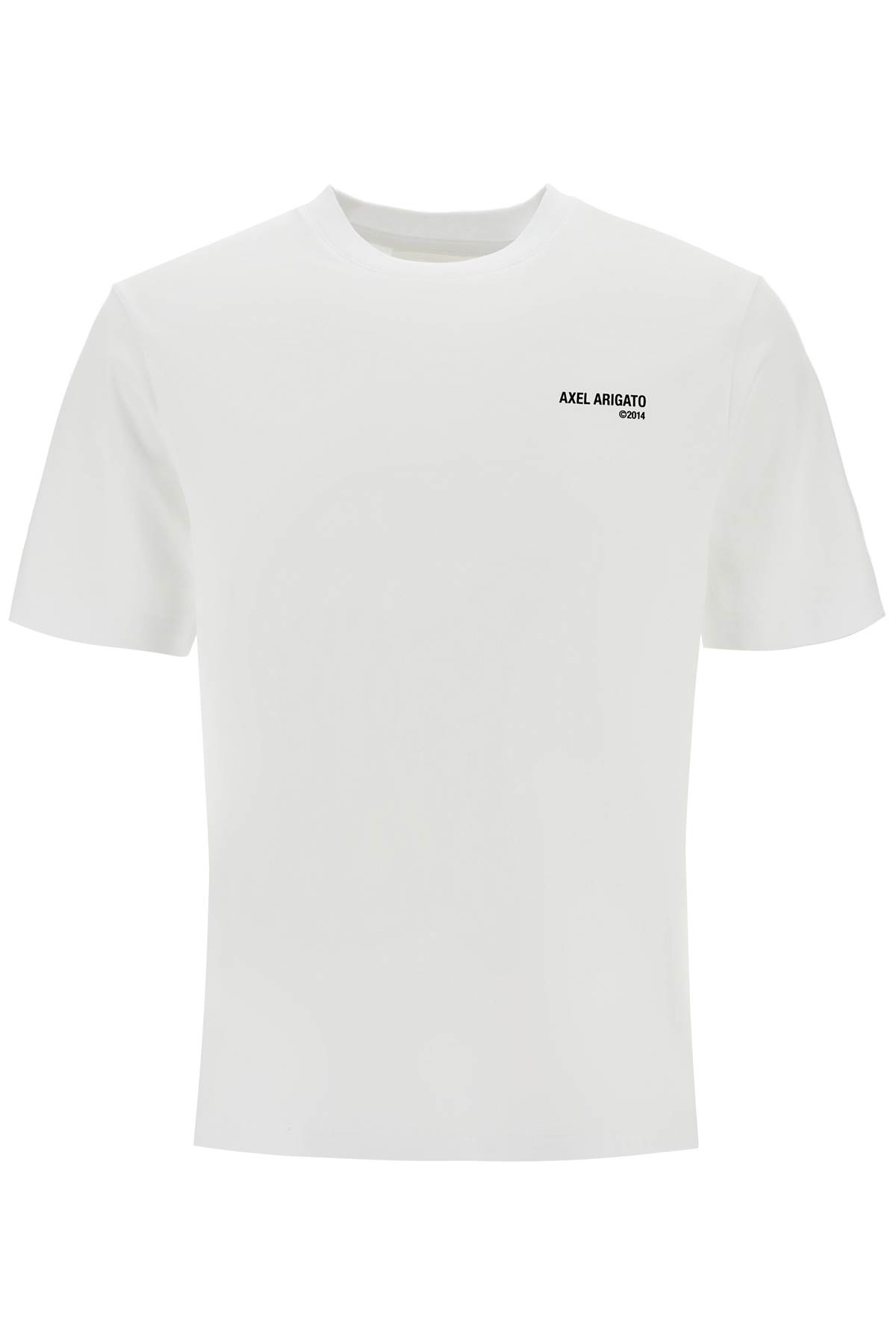 White Organic Cotton Crew Neck T-shirt With Discreet Logo