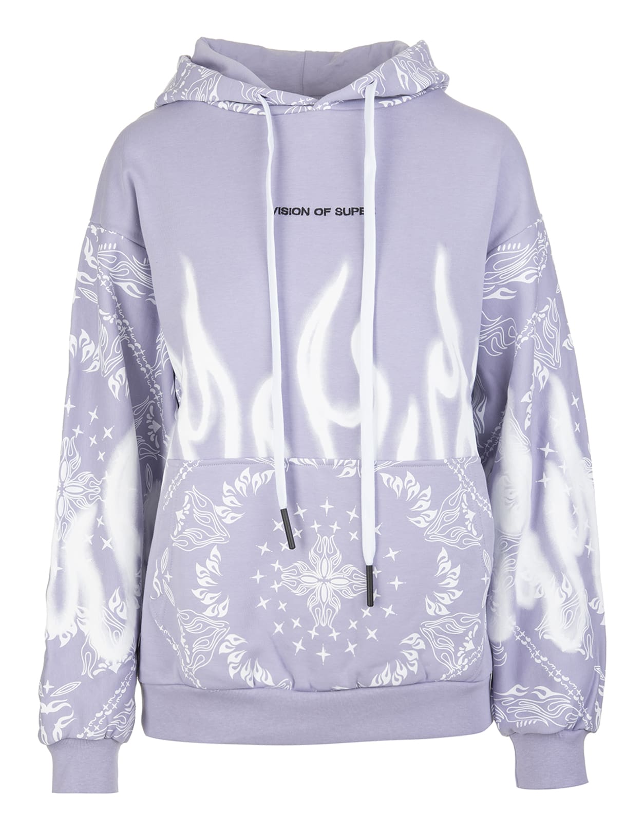 Vision of Super Unisex Lilac Hoodie With Bandana Print