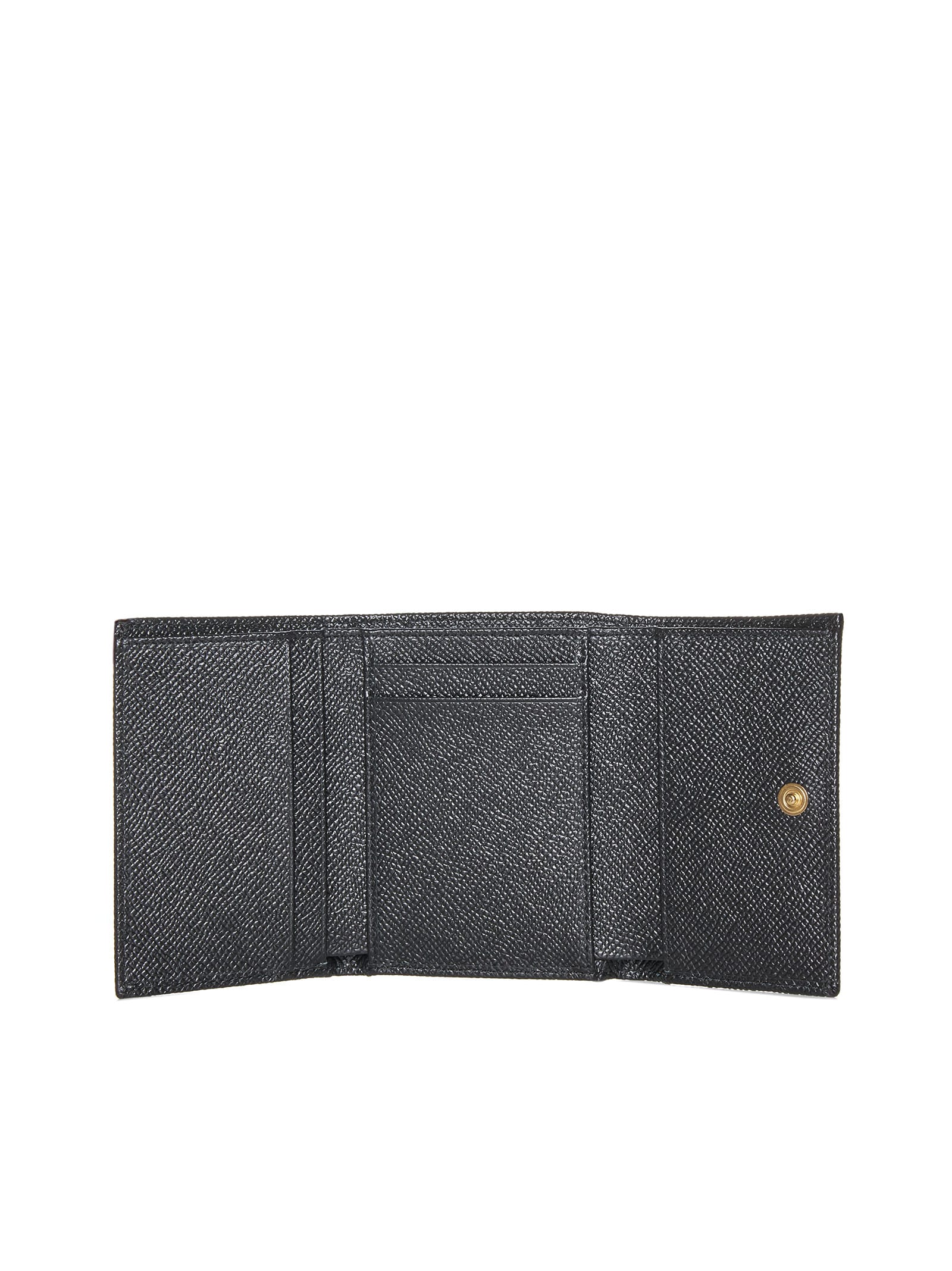 Dolce & Gabbana Compact Trifold Wallet In Black