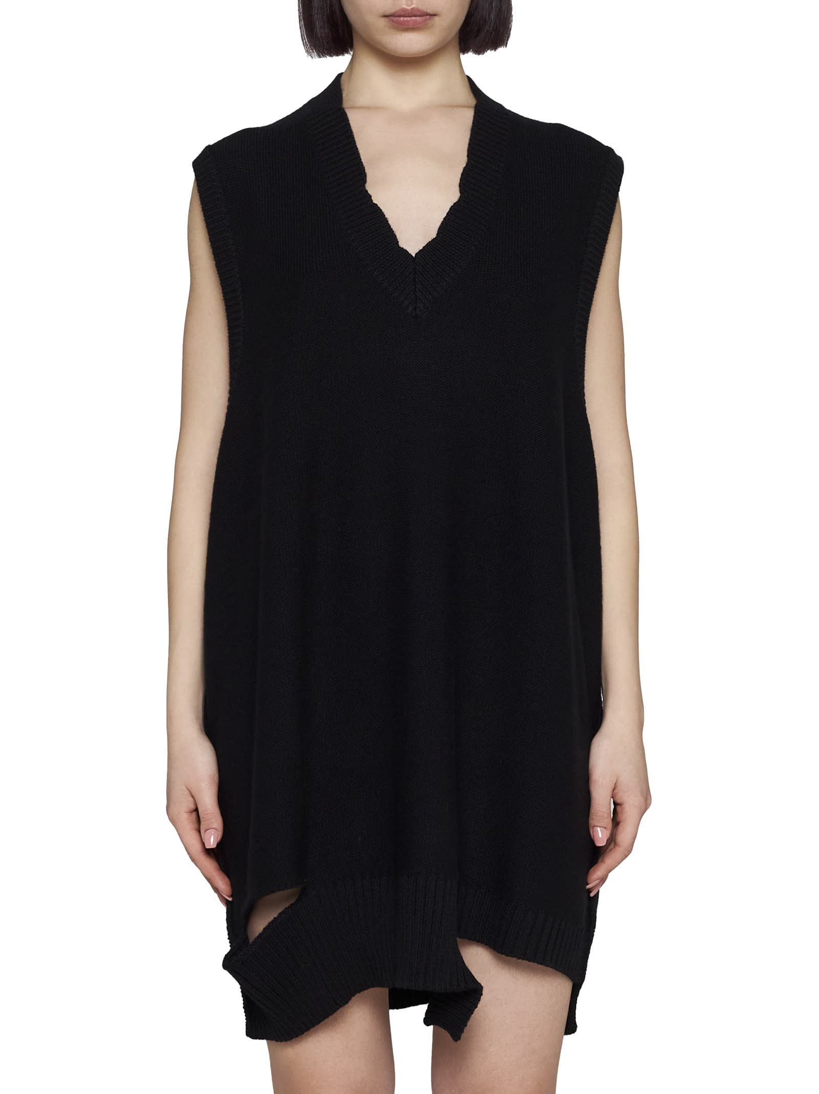 Shop Mm6 Maison Margiela Dress In Black