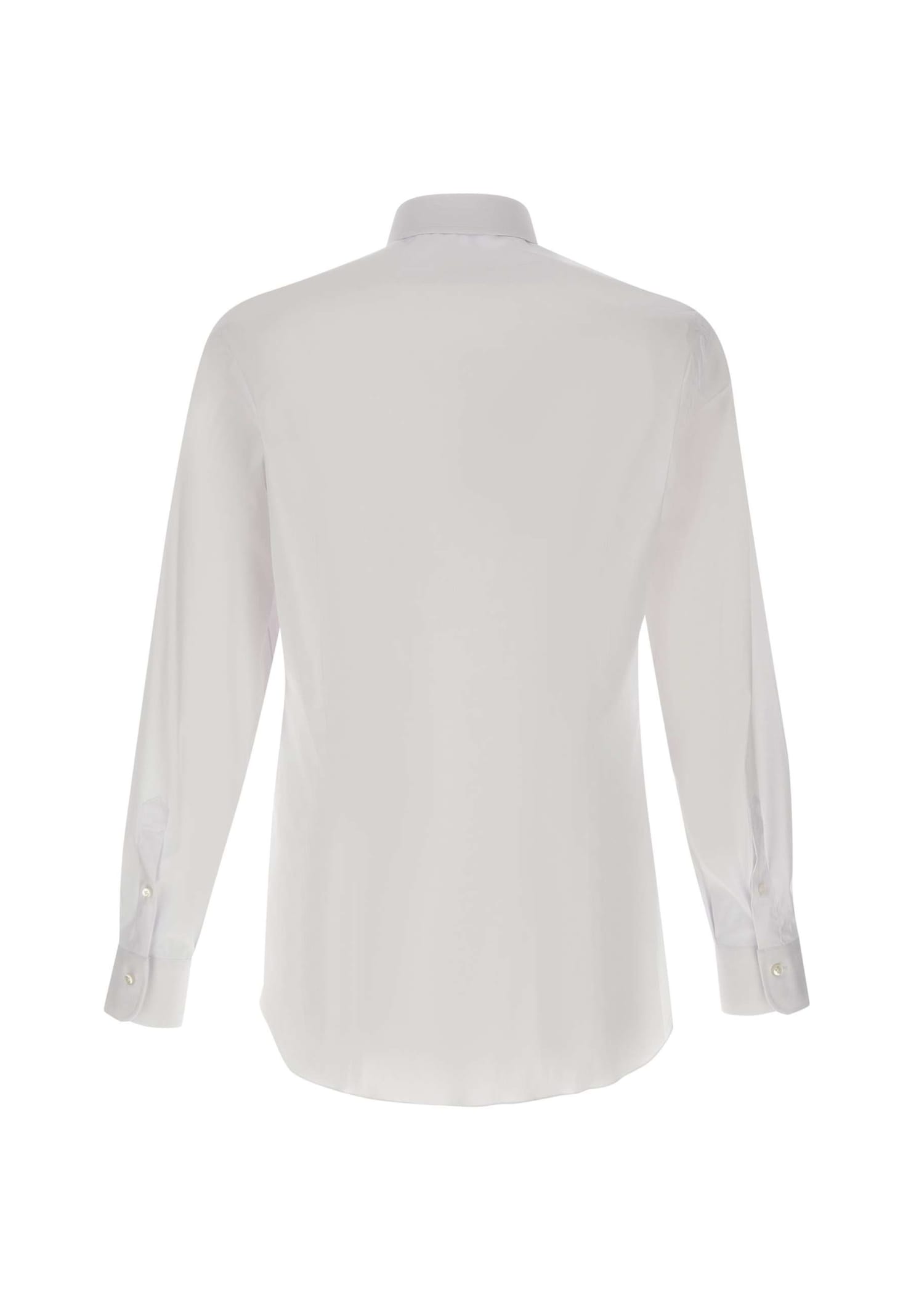 Shop Barba Napoli Cotton Shirt In White