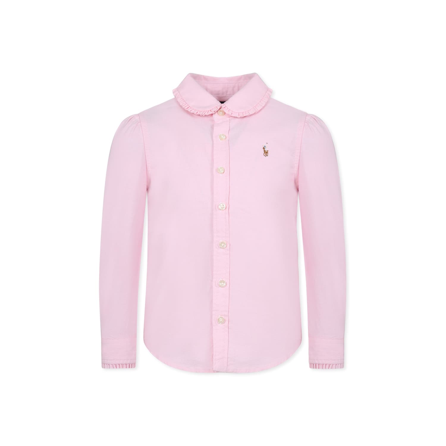 Shop Ralph Lauren Pink Shirt For Girl With Horse