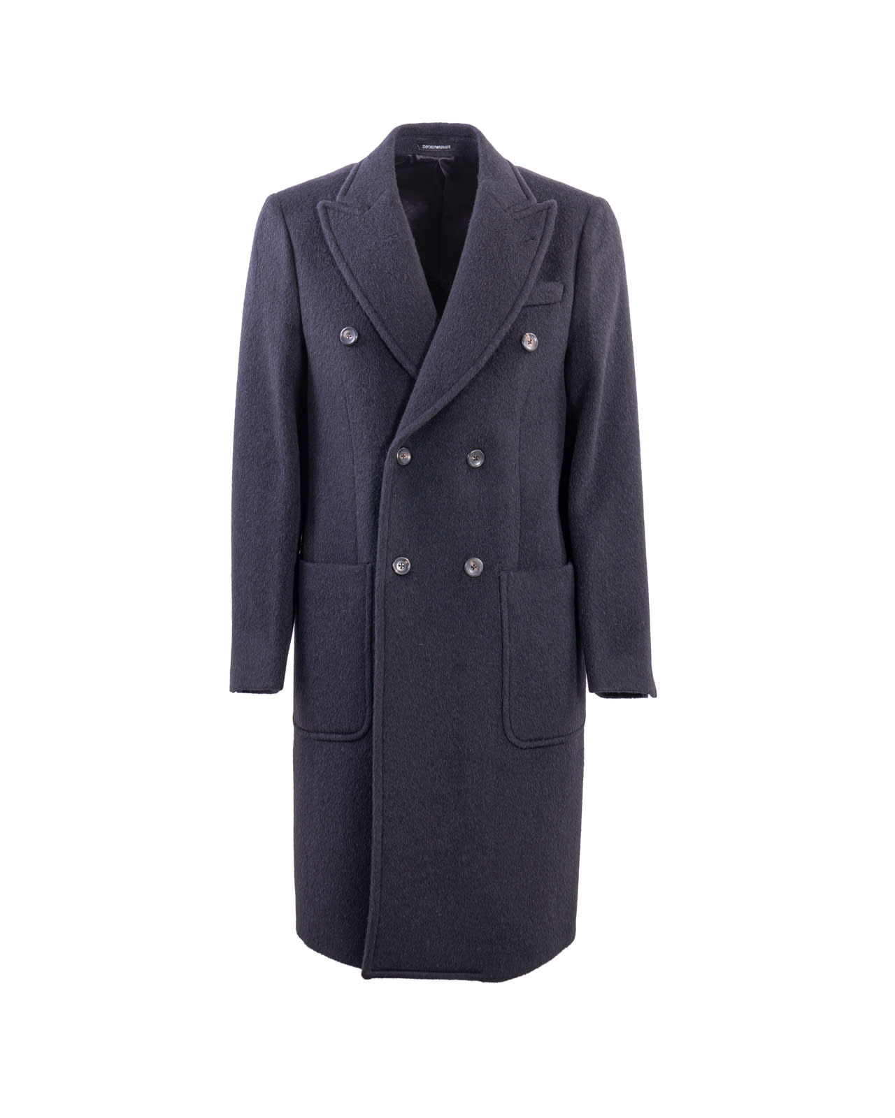 Shop Emporio Armani Coats Black