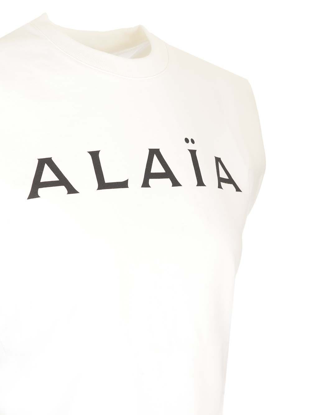 Shop Alaïa Logo T Shirt In White