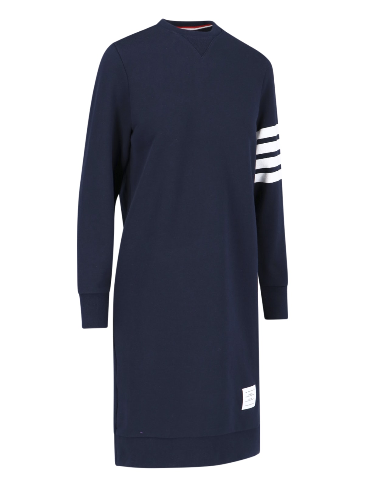 Shop Thom Browne Midi Sweatshirt Dress In Blue