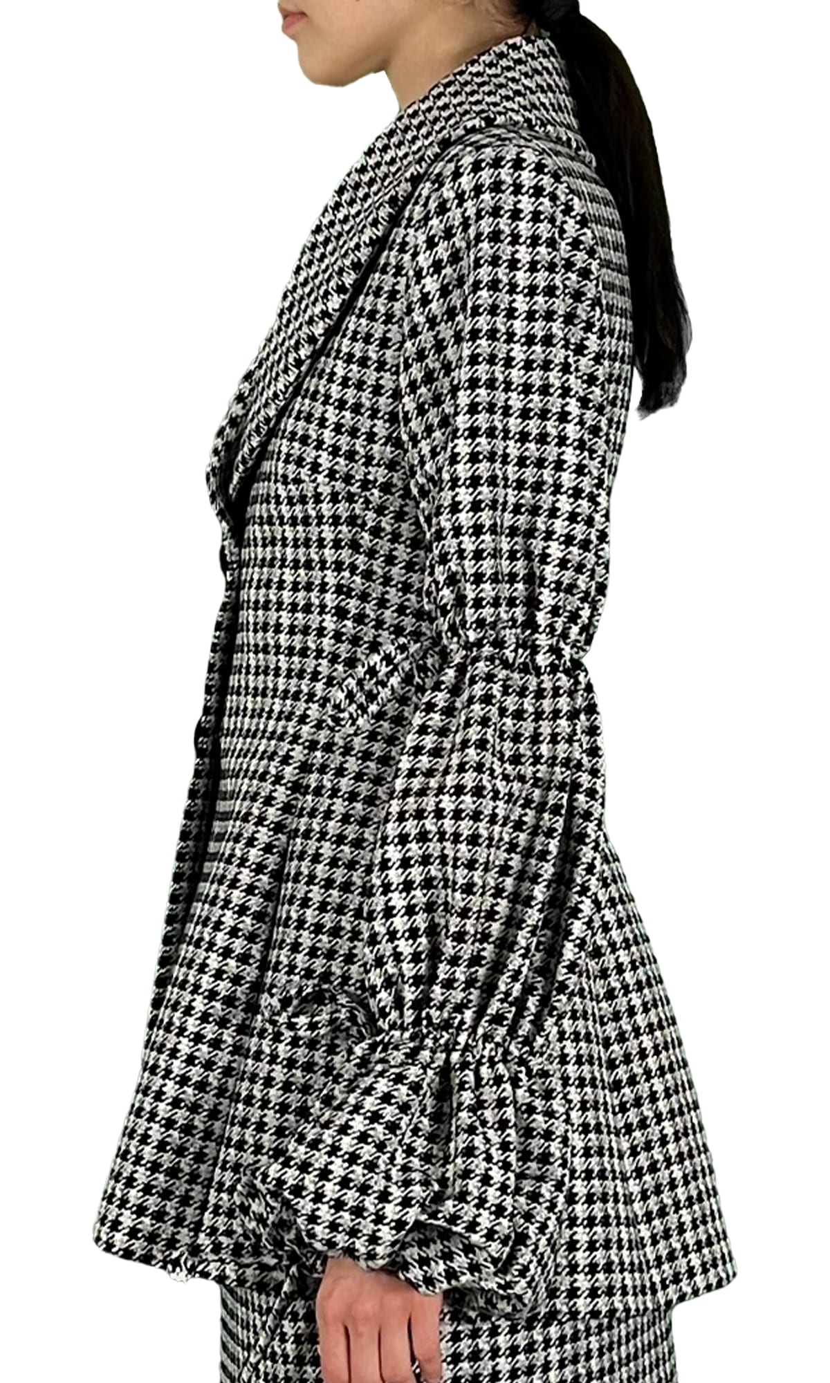 Sara Battaglia Houndstooth Single-breasted Blazer In Pied De Poule