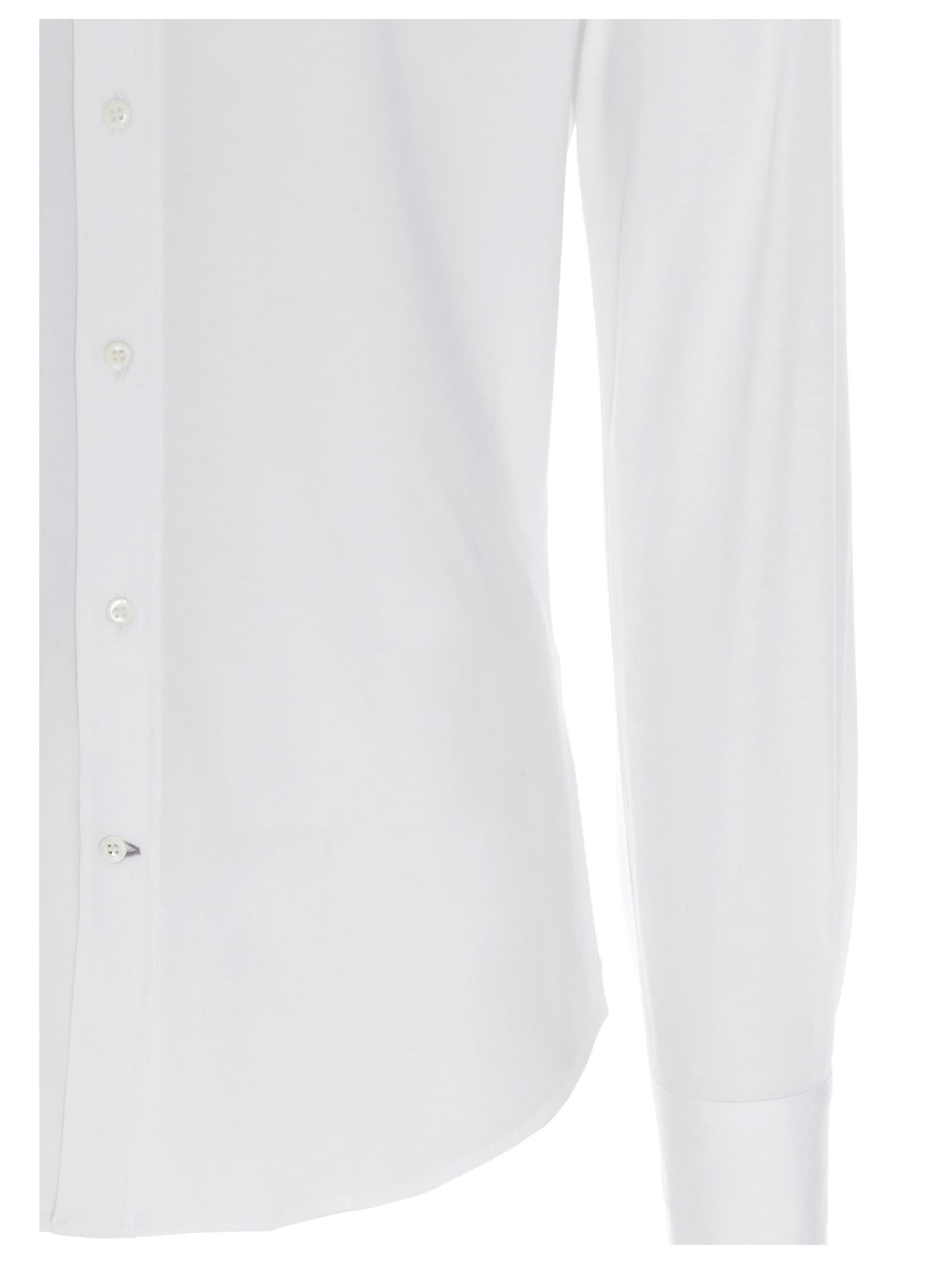 Shop Brunello Cucinelli Basic Cotton Shirt In White