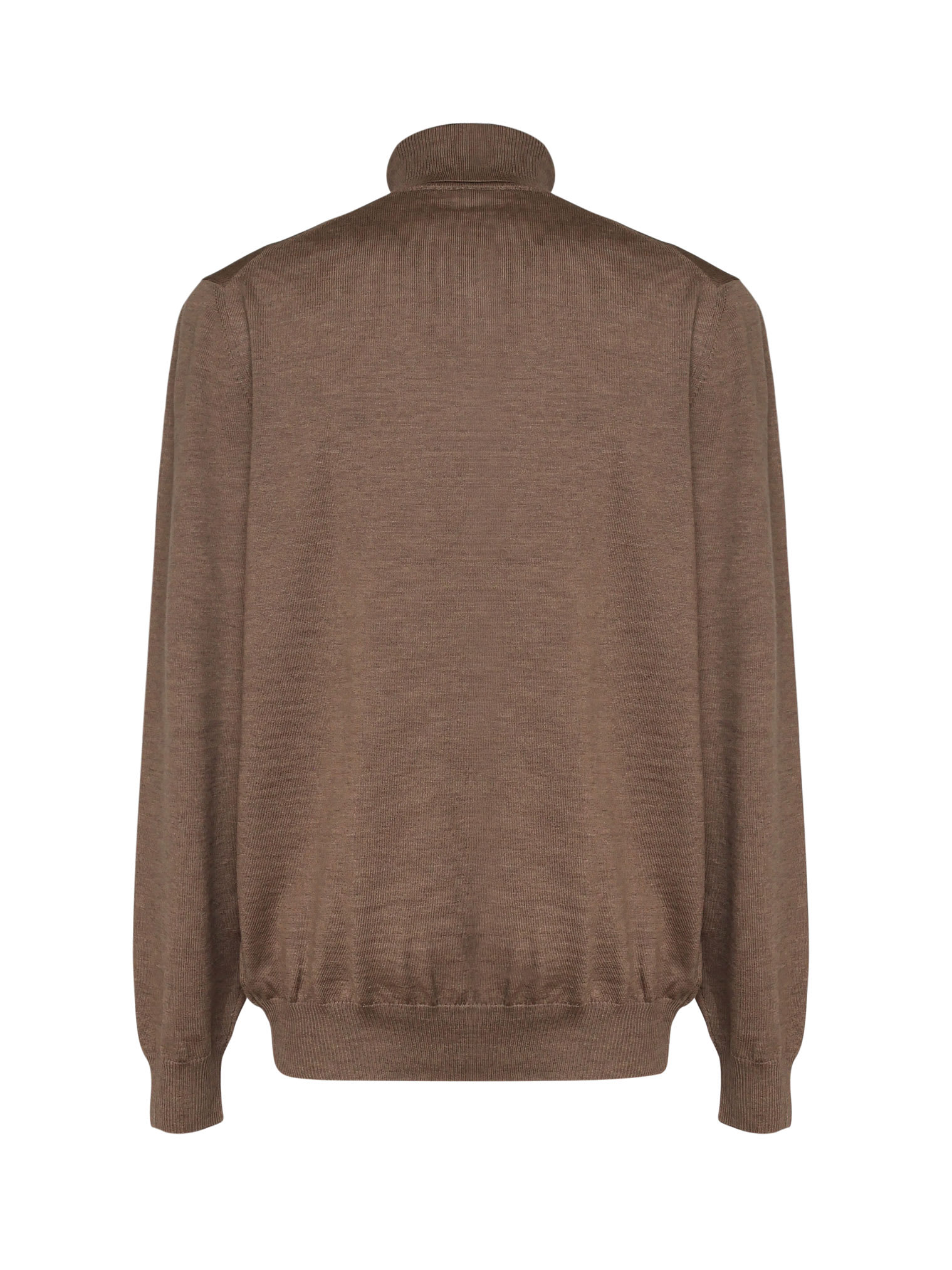 Shop Fay Virgin Wool Turtleneck Sweater In Beige