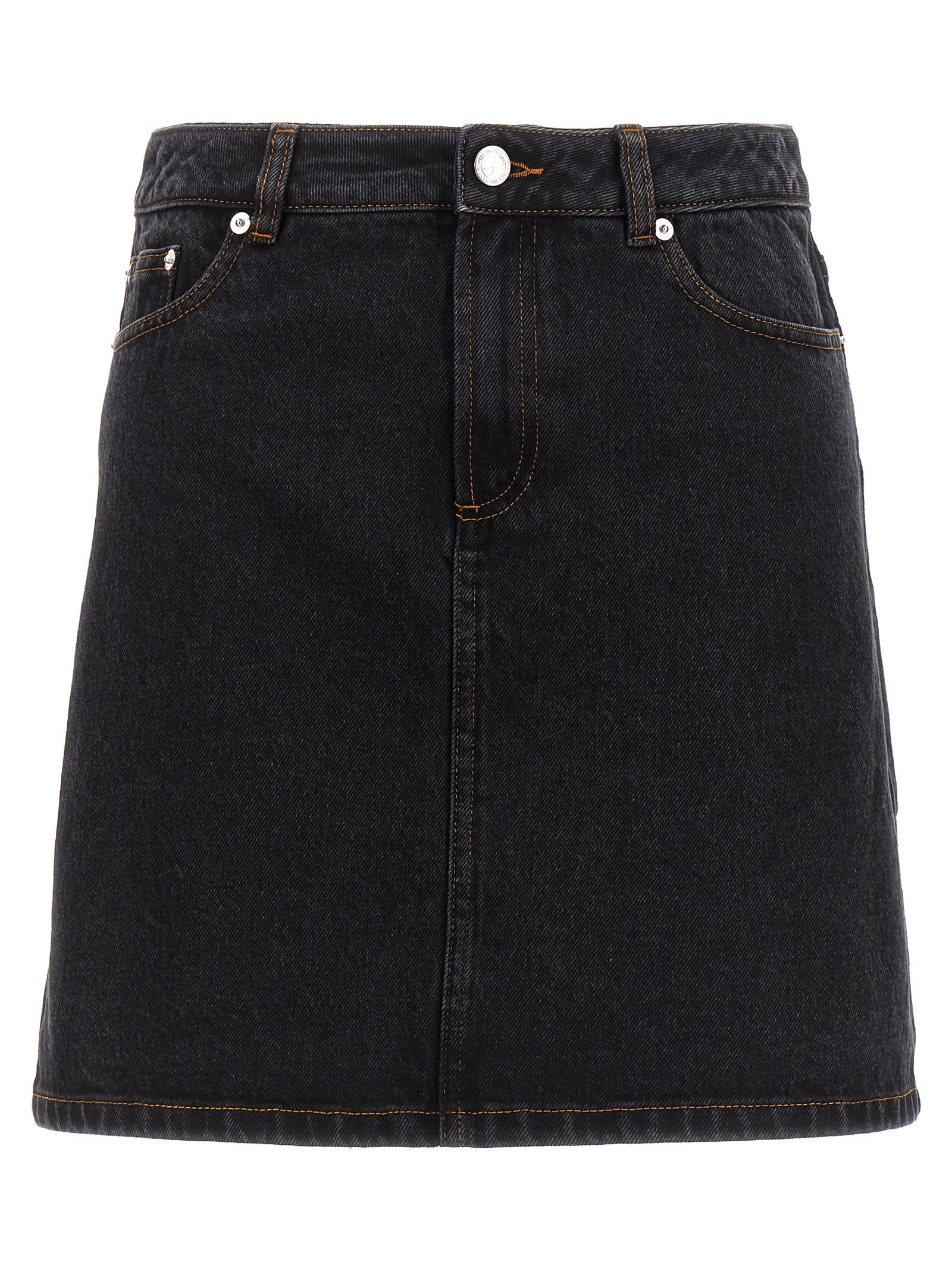 Shop Apc Standard Skirt In Blue