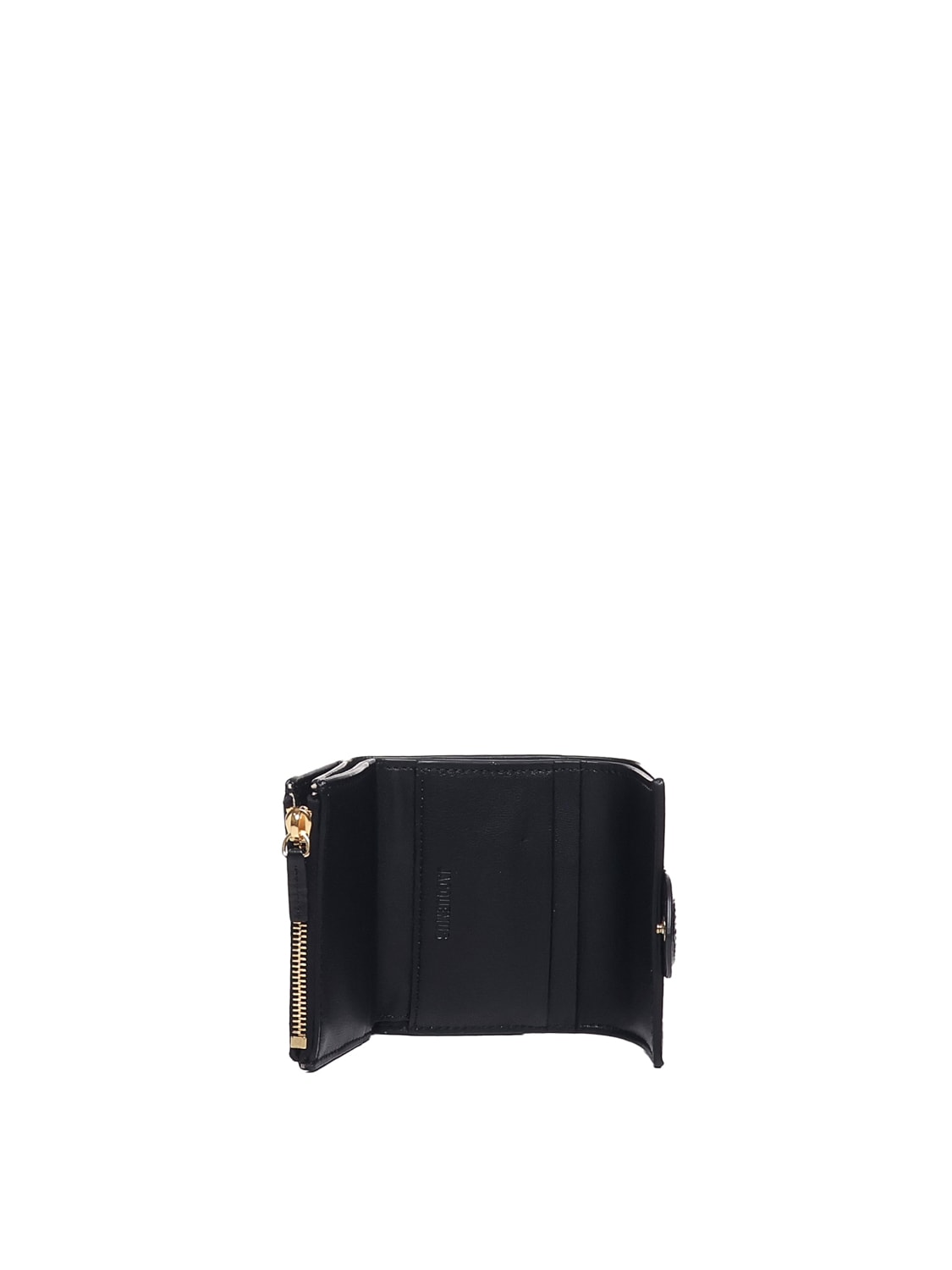 Shop Jacquemus Le Bambino Wallet In Calfskin In Black