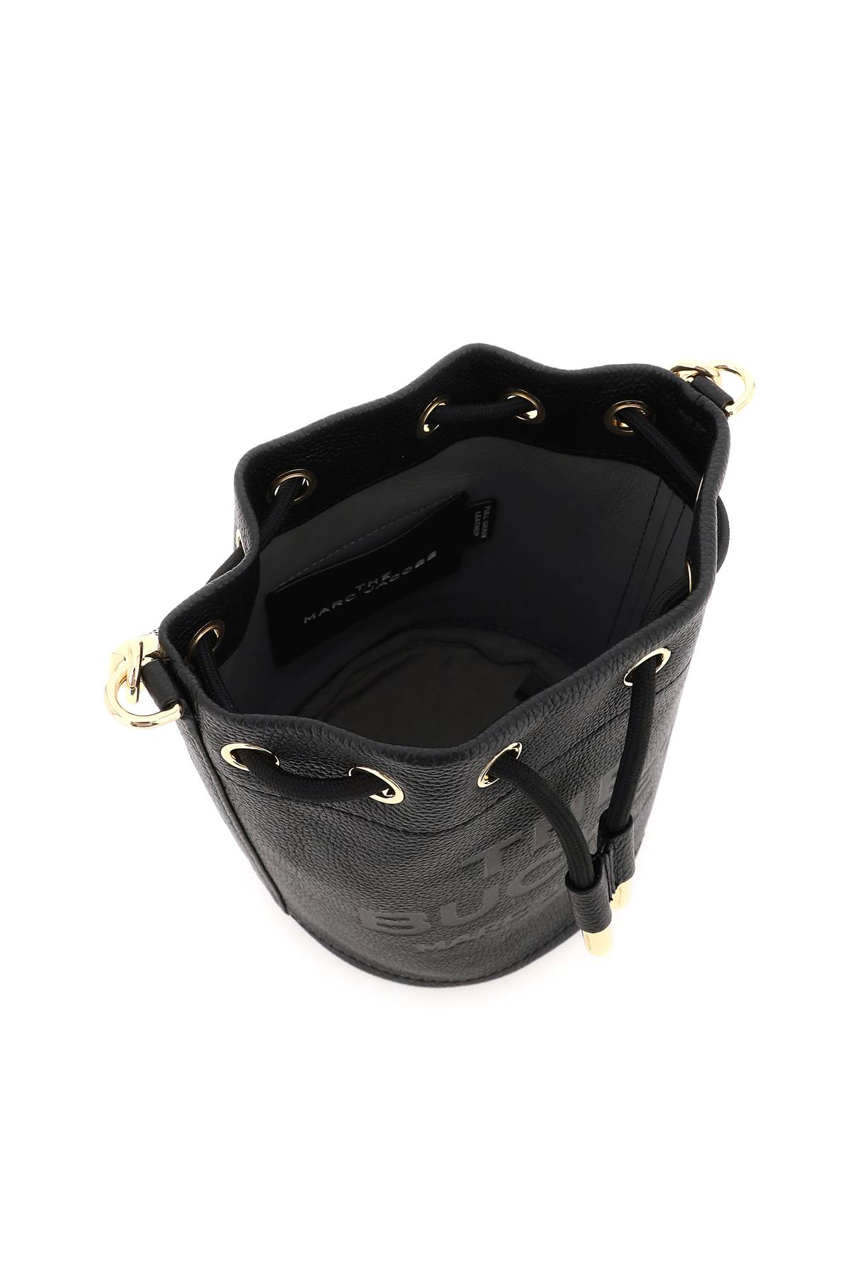 Shop Marc Jacobs The Leather Bucket Bag In Black (black)