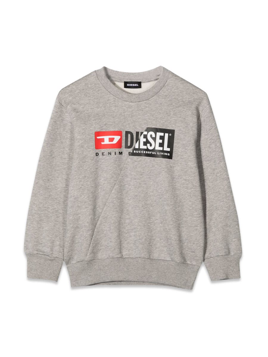 Diesel Kids' Cuty Over Felpa In Grey