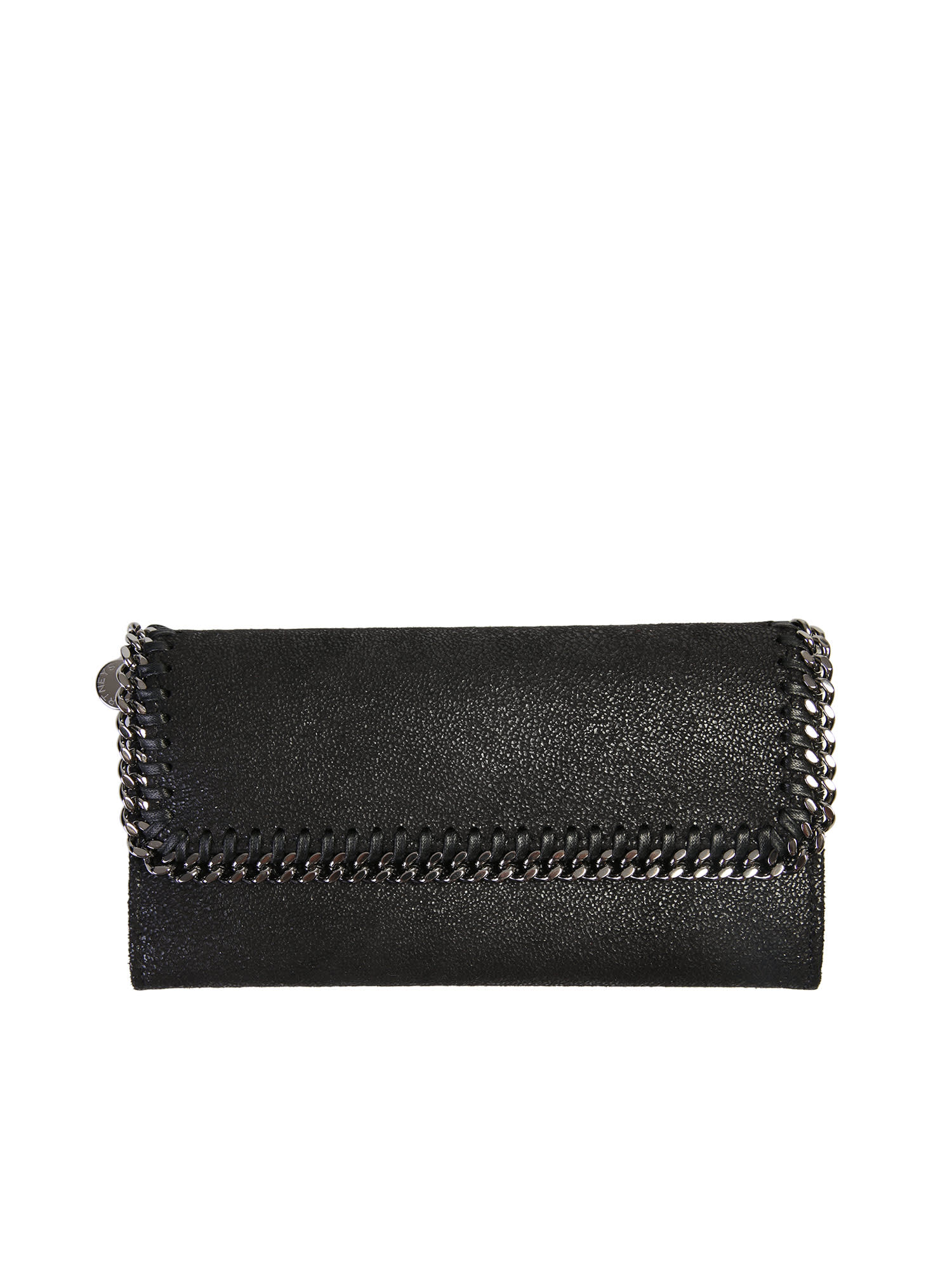 Shop Stella Mccartney Falabella Wallet In Black