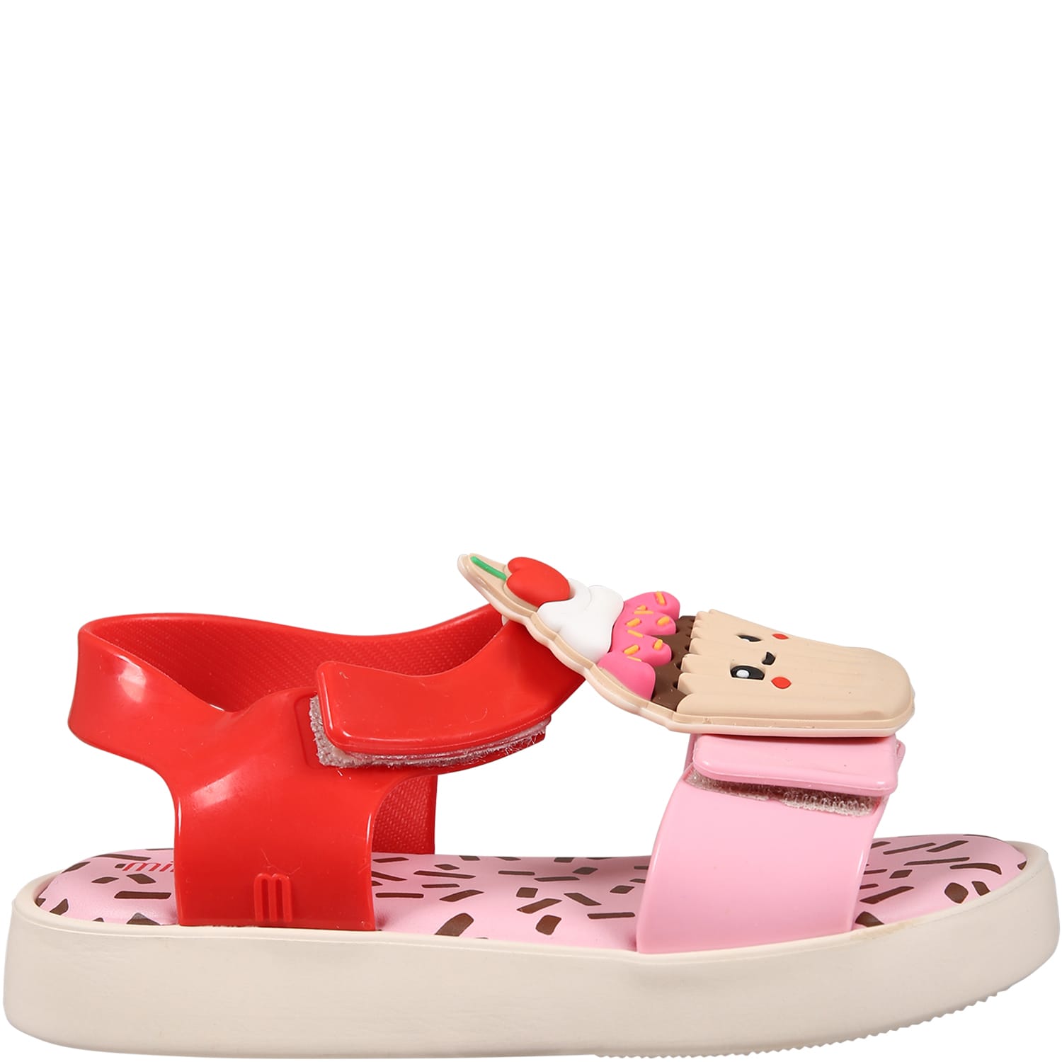 Melissa Kids' Multicolor Sandals For Girl With Cupcake And Logo