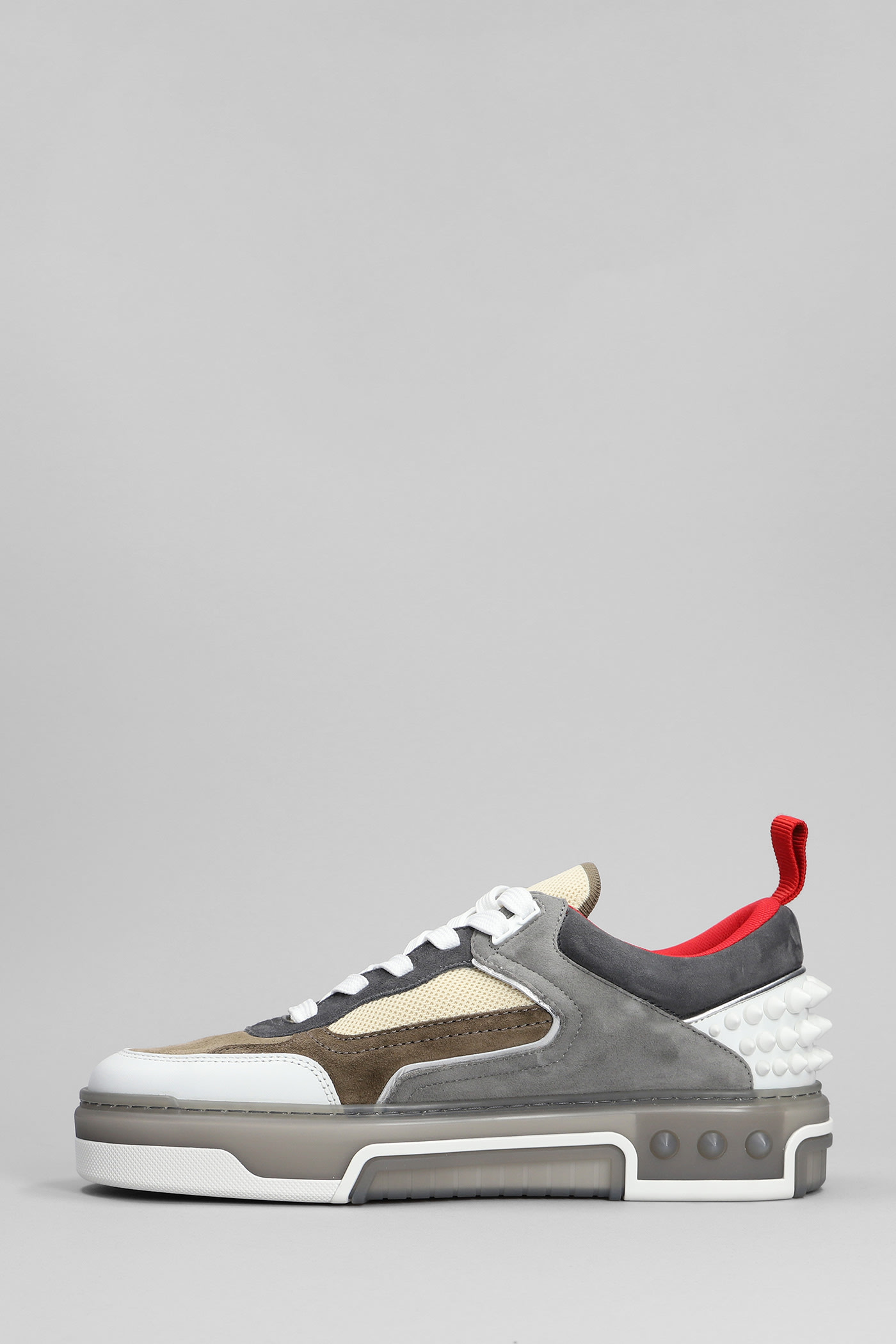 Christian Louboutin Astroloubi Sneakers In Grey Suede And Leather In Grey