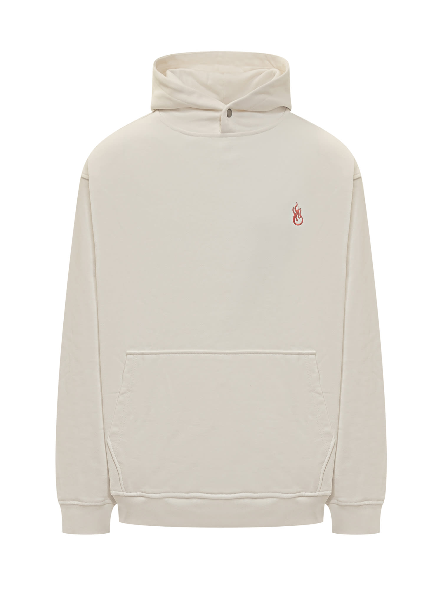Shop Vision Of Super Flames Hoodie In White