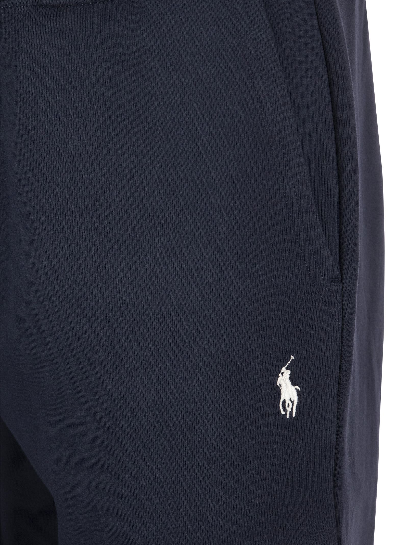 Shop Ralph Lauren Double-knit Jogging Trousers In Navy