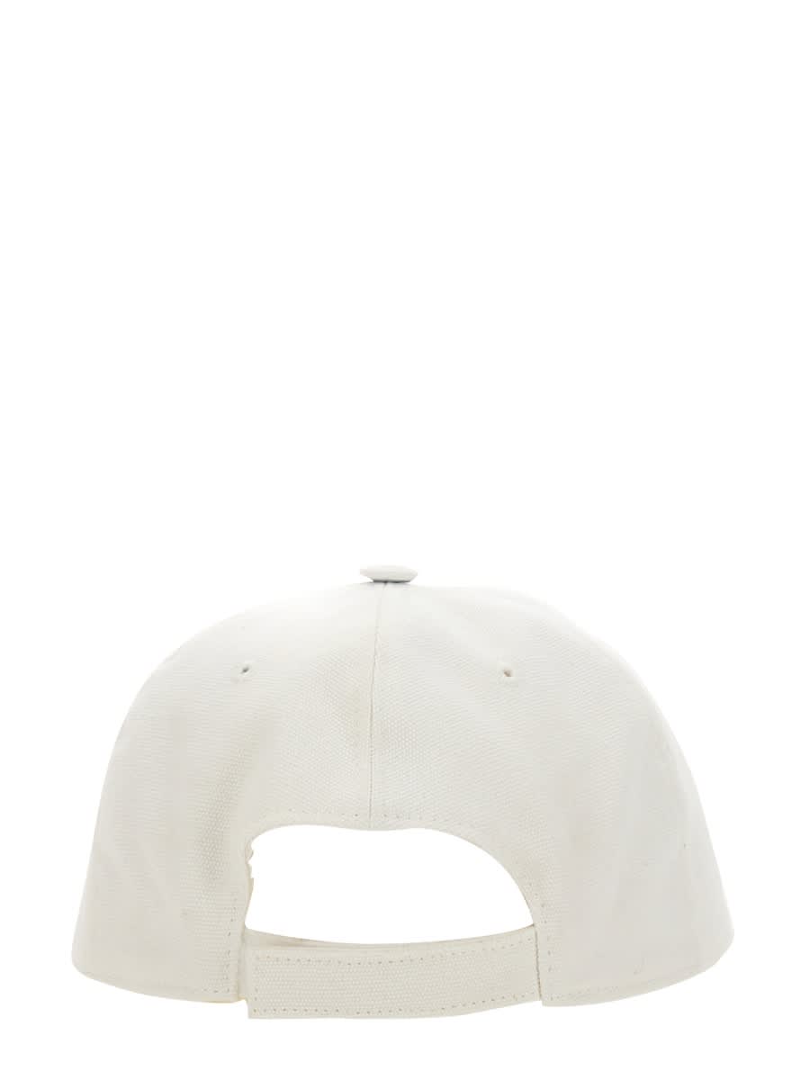 Shop Stella Mccartney Baseball Hat With Logo Embroidery In White