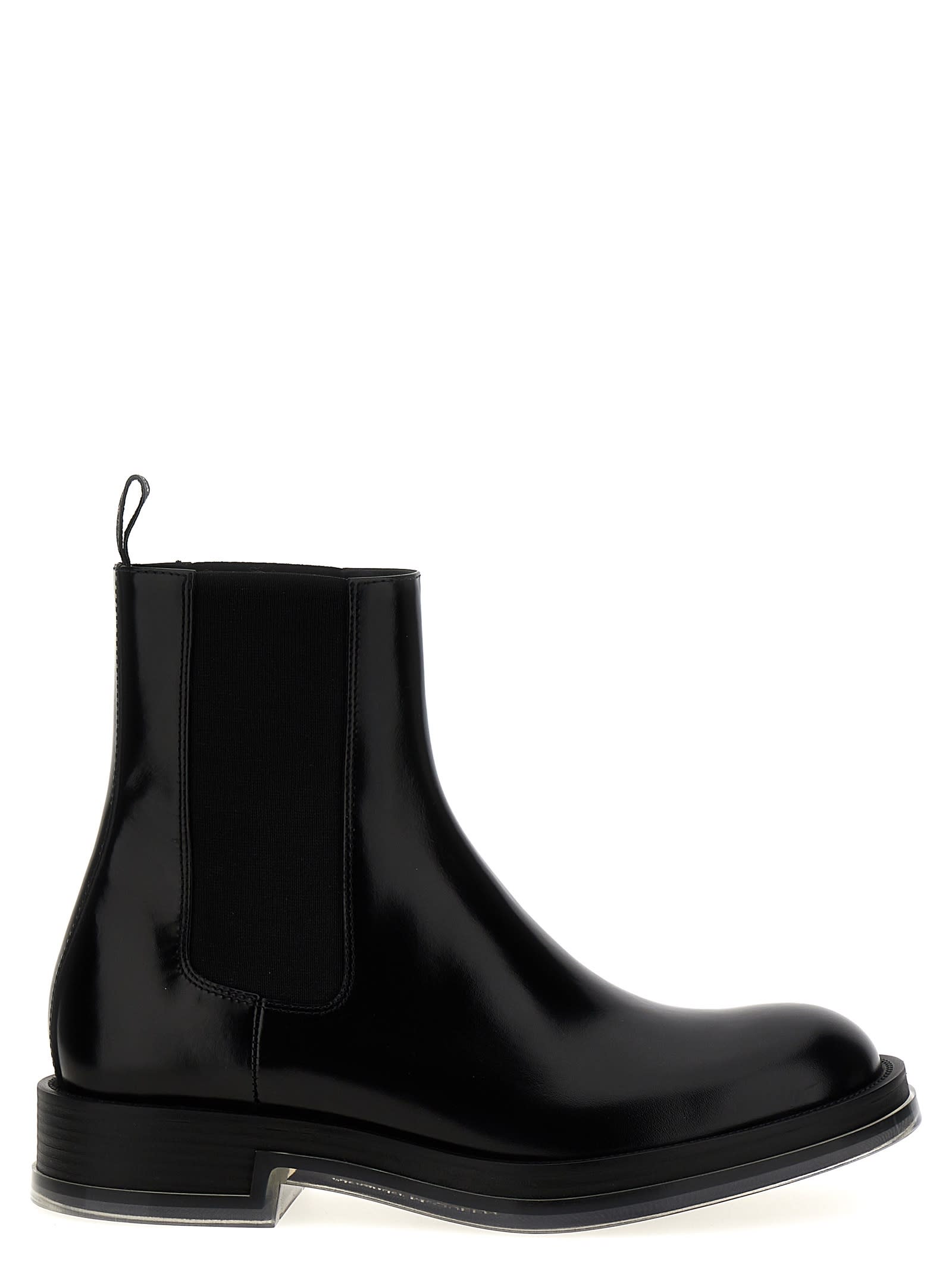 Shop Alexander Mcqueen Float Chelsea Boots In Black