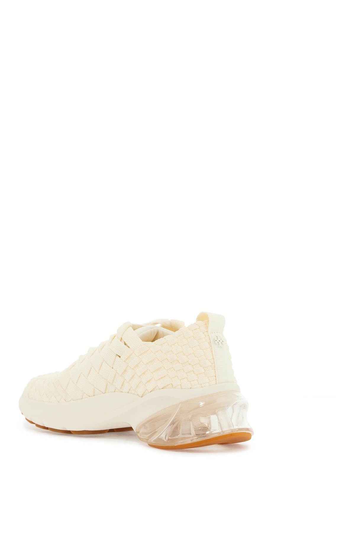 Tory Burch Good Luck Woven Trainer Sneakers In New Ivory