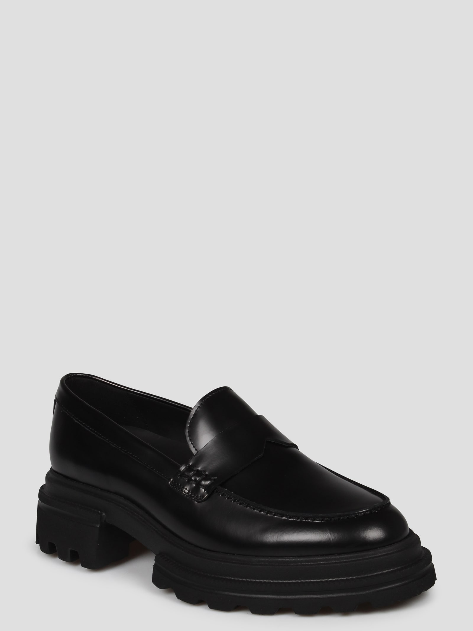 Shop Hogan 10-storey Loafers In Black