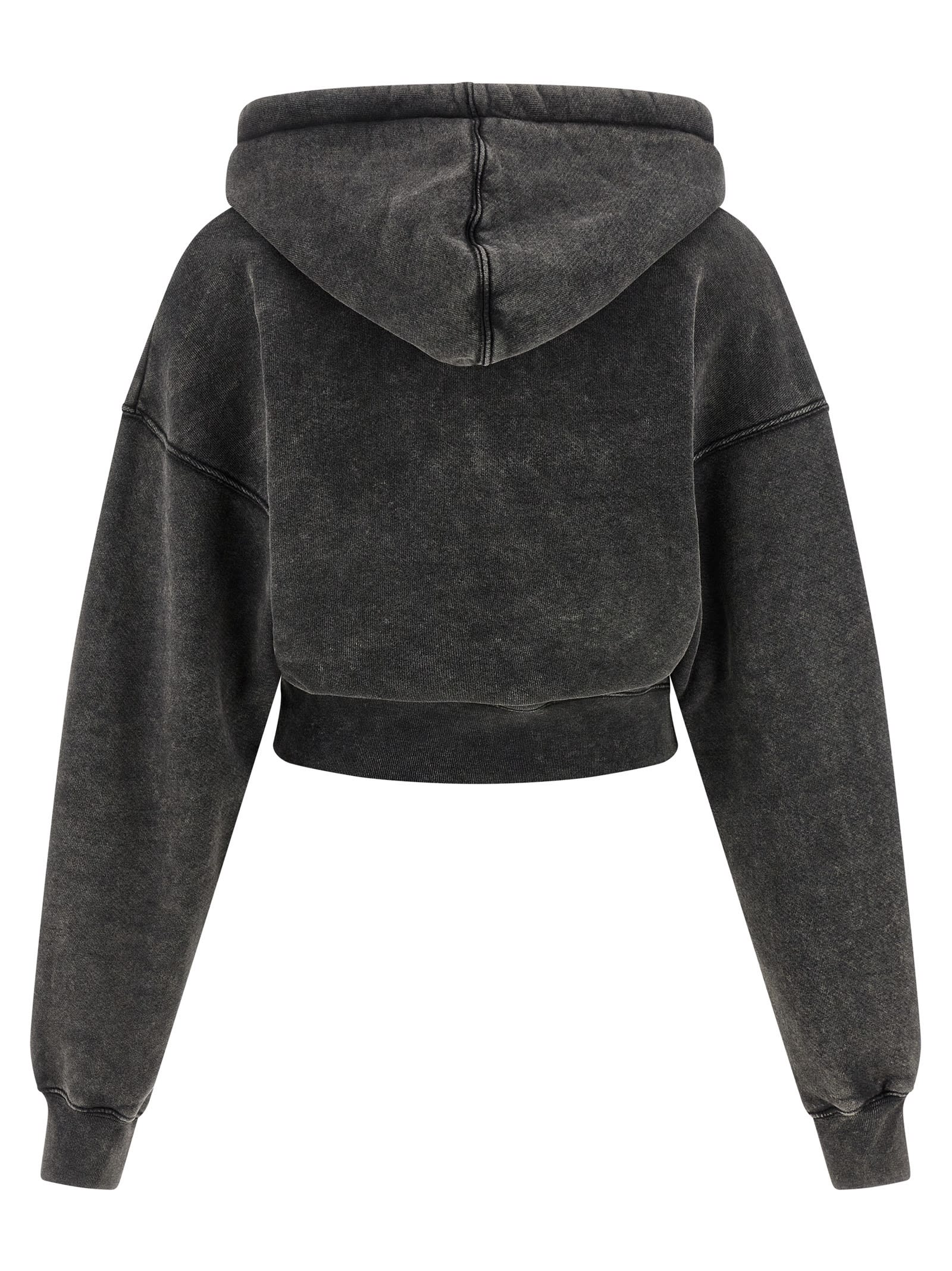 Off-white Check Flan Bookish Sweatshirt Gray In Gray