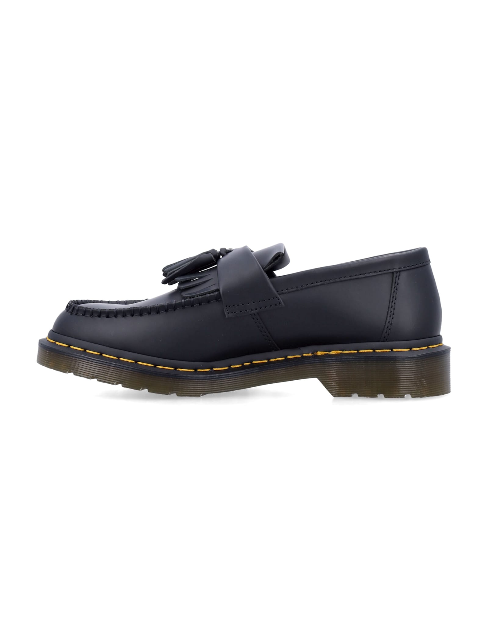 Shop Dr. Martens' Adrian Yellow Stitch Shoes In Black