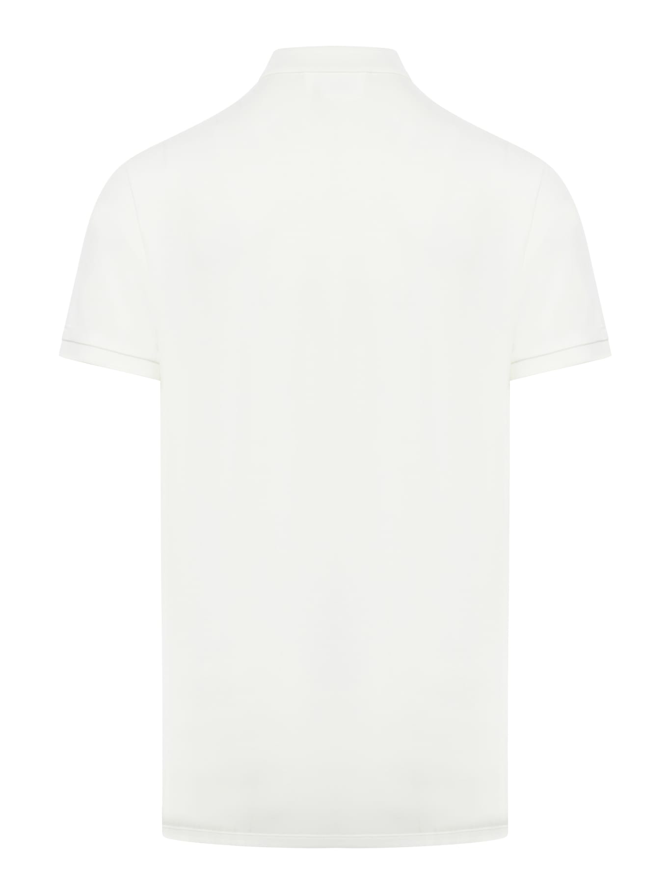 Shop C.p. Company Stretch Piquet Regular Polo Shirt In Gauze White