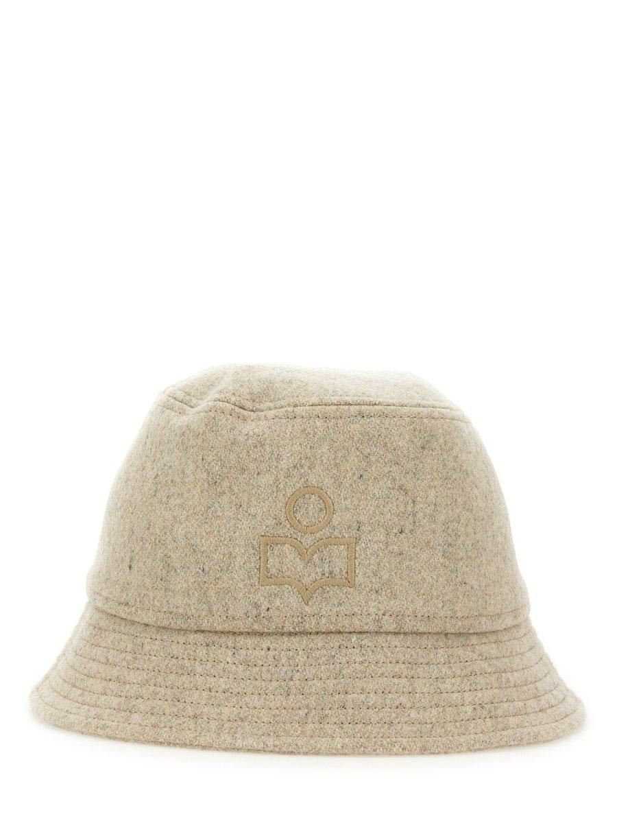 Isabel Marant Logo-embroidered Slip-on Bucket Hat In Beige