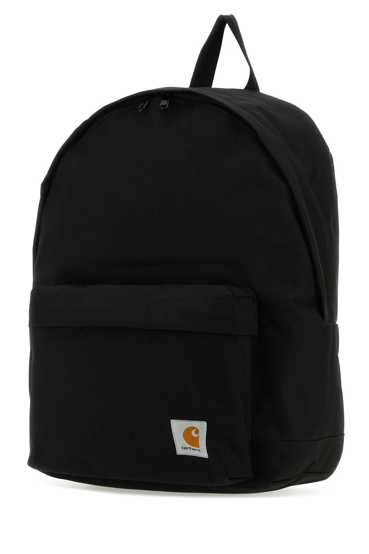 Shop Carhartt Black Fabric Jake Backpack In Nero