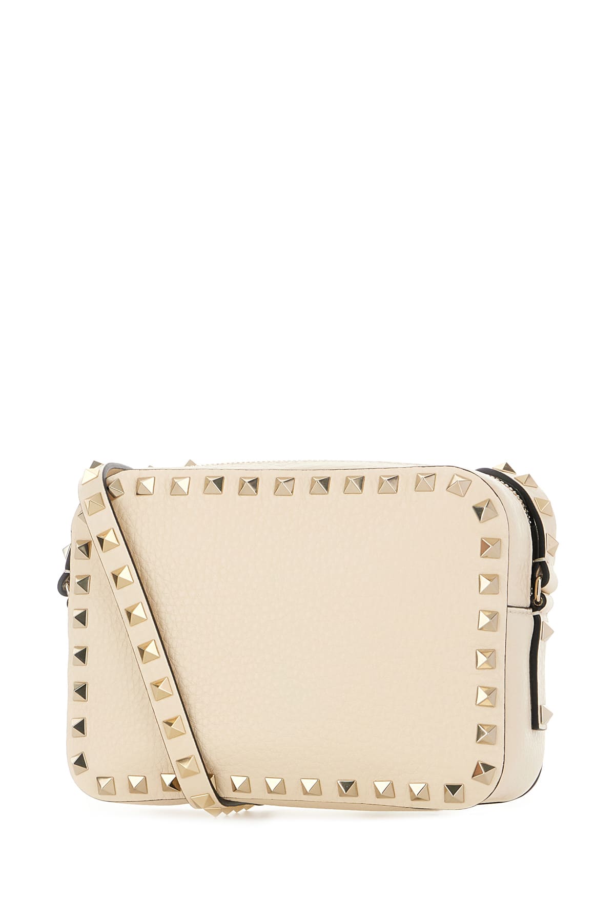 Shop Valentino Sand Leather Crossbody Bag In Light Ivory