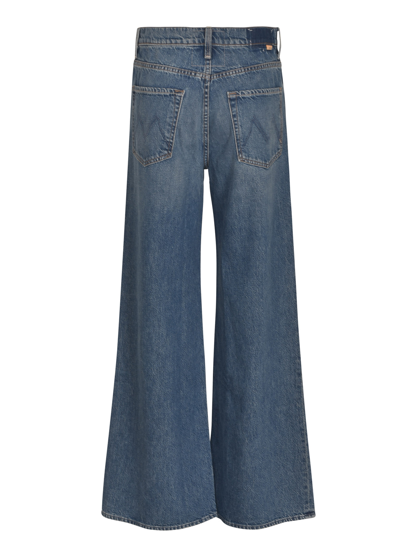 Shop Mother Straight Buttoned Jeans In Stonewash