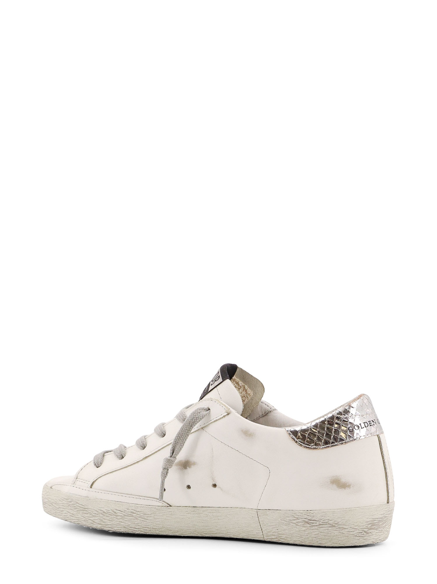 Golden Goose White Leather Sneakers In White