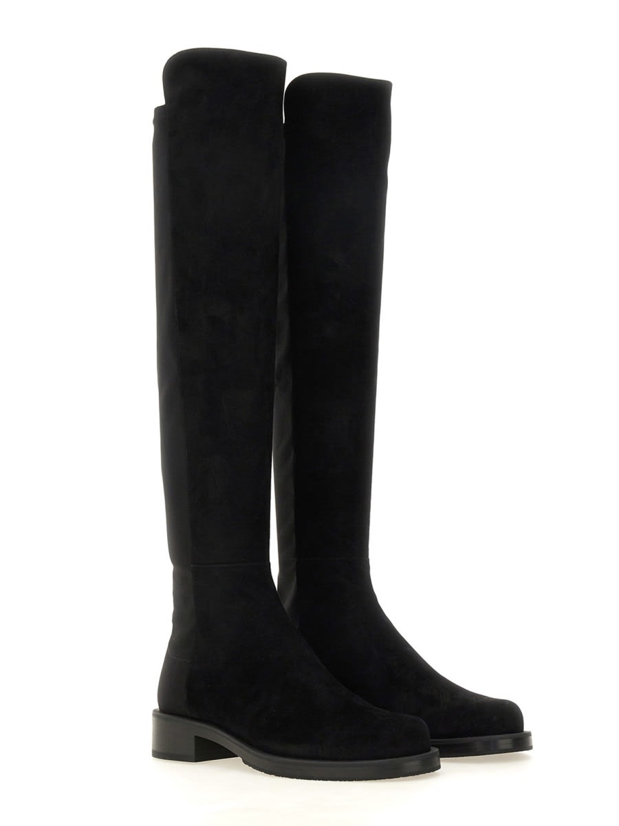 Shop Stuart Weitzman Boot Ijn Leather In Black