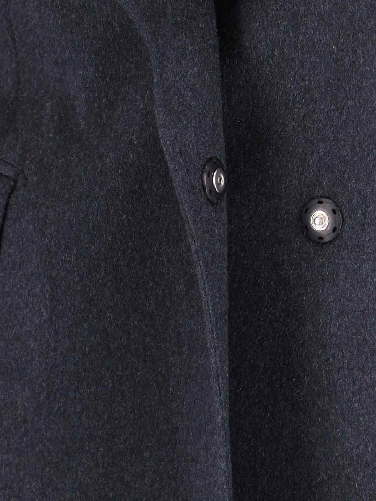 Tagliatore Notched Lapel Single-breasted Longline Jacket In Blue